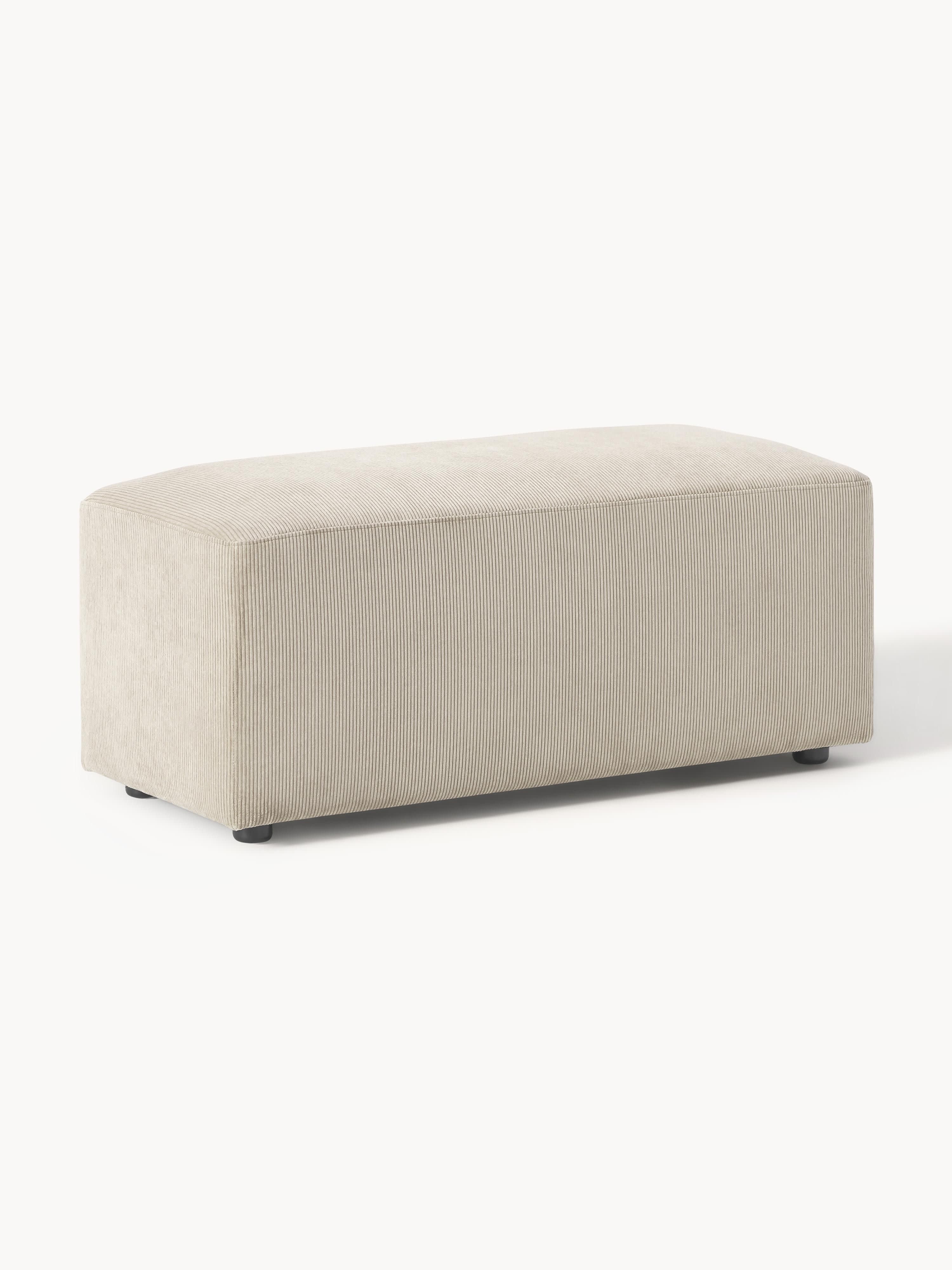 Melva Corduroy Ottoman, W 99 x D 42 cm