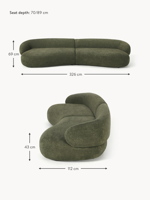 Alba Teddy Bouclé Sofa (4-seater)