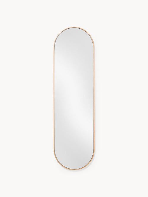 Gallery image 1 - Oval Full-Length Wall Mirror Avery with Oak Wood Frame