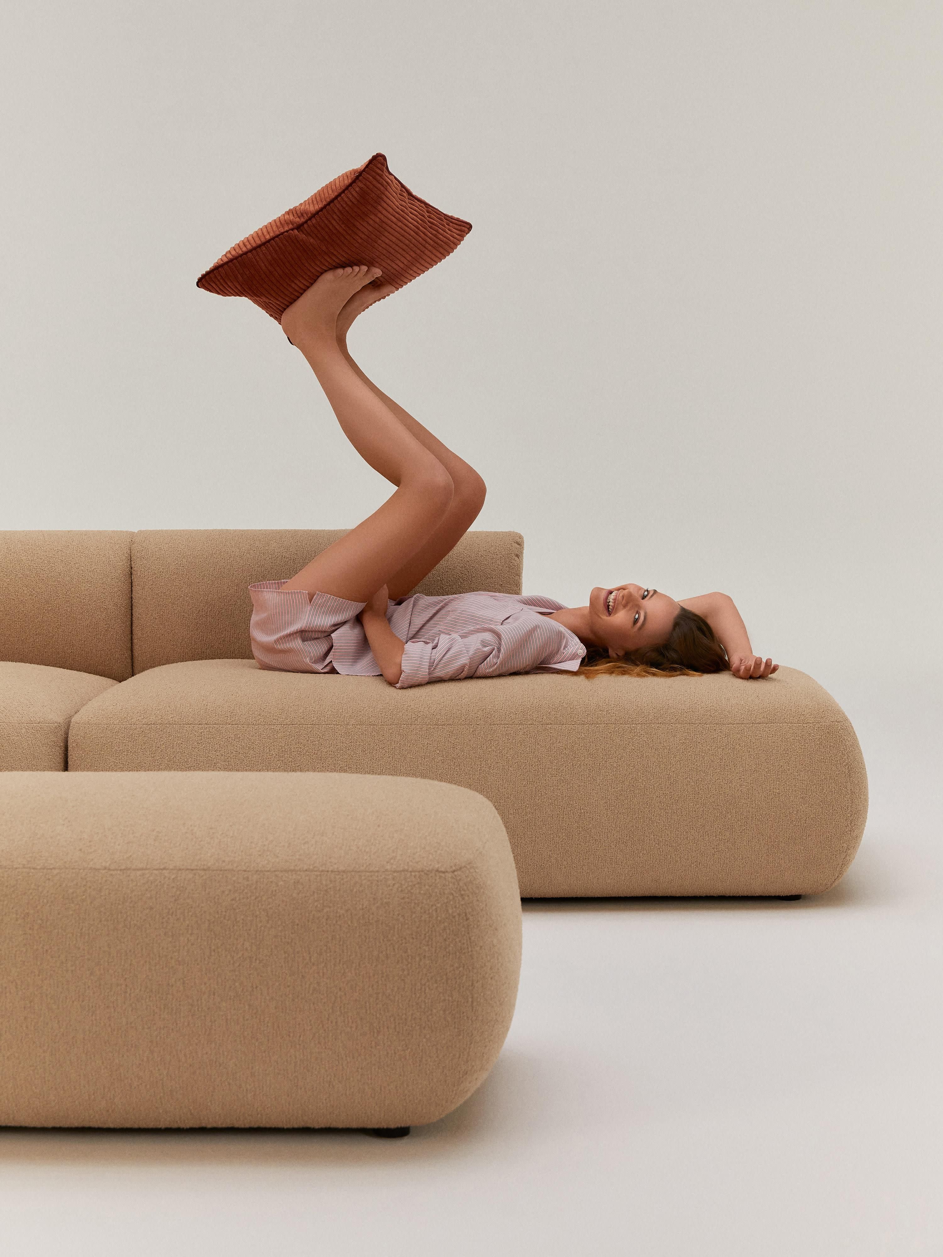 Sofia Modular Bouclé Chaise (4-seater)