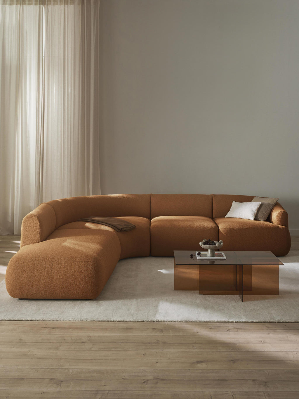 Sofia Modular Bouclé Corner Sofa (4-seater)