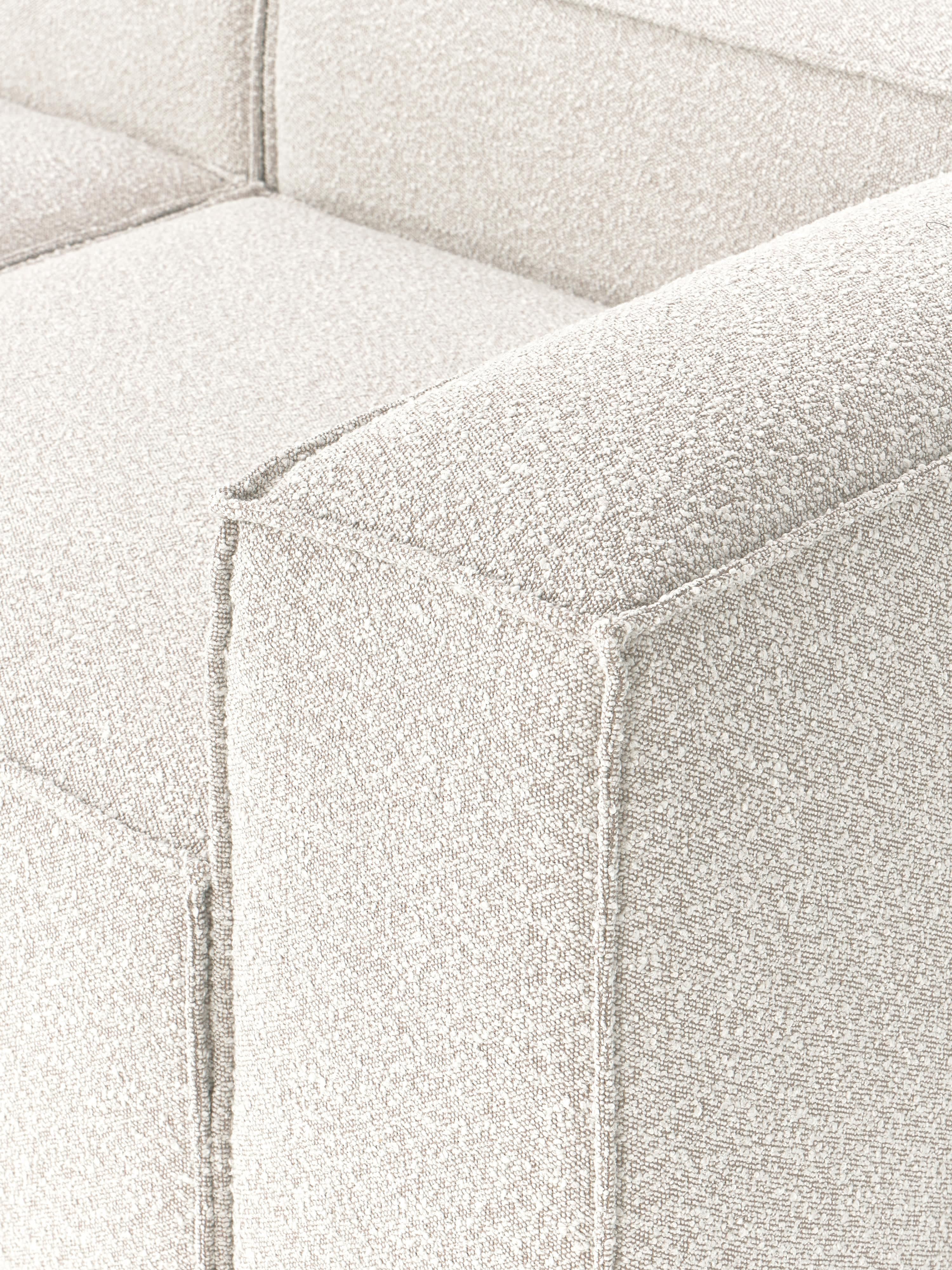 Lennon Bouclé Modular Sofa (4-seater) with Ottoman (left/right)