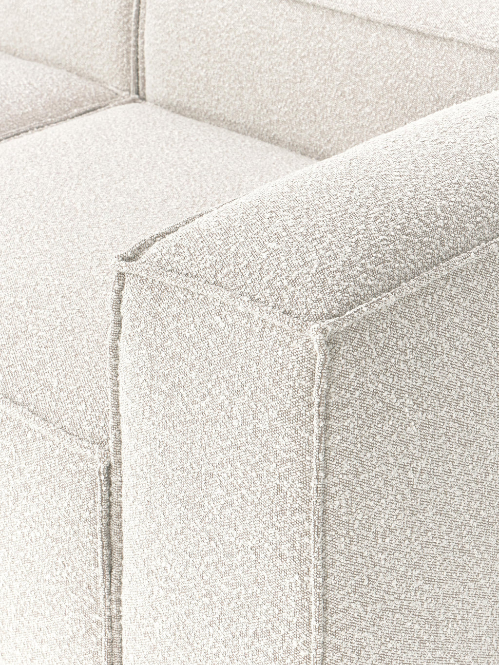 Lennon Bouclé Modular Sofa (4-seater) with Ottoman (left/right)