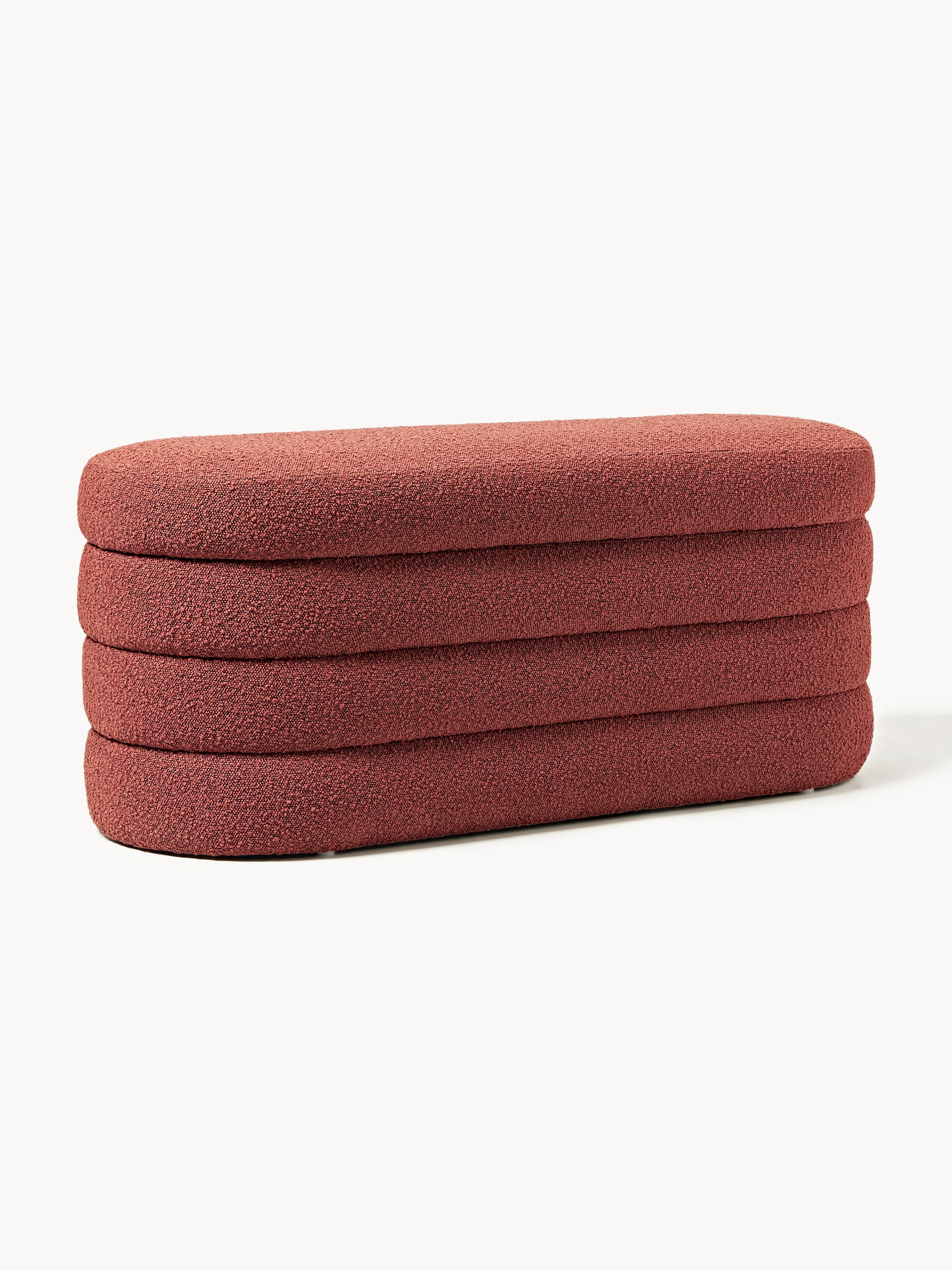 Alto Bouclé Upholstered Bench with Storage Space