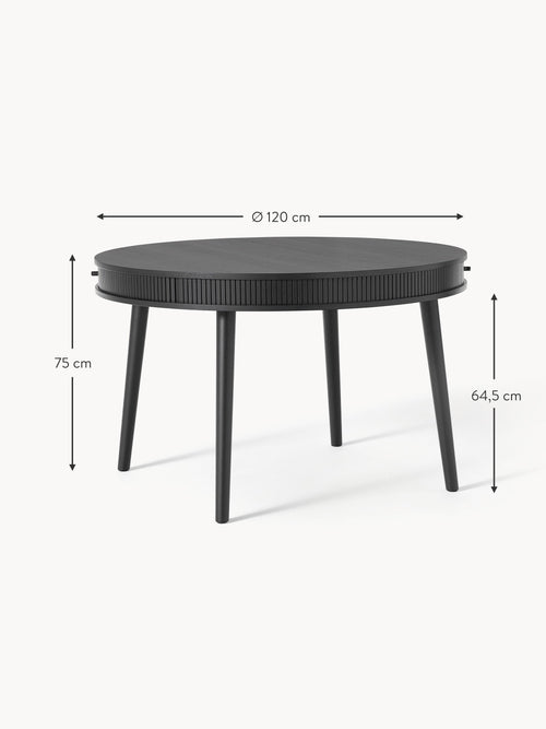 Calary Round Dining Table with Storage Space, in various sizes