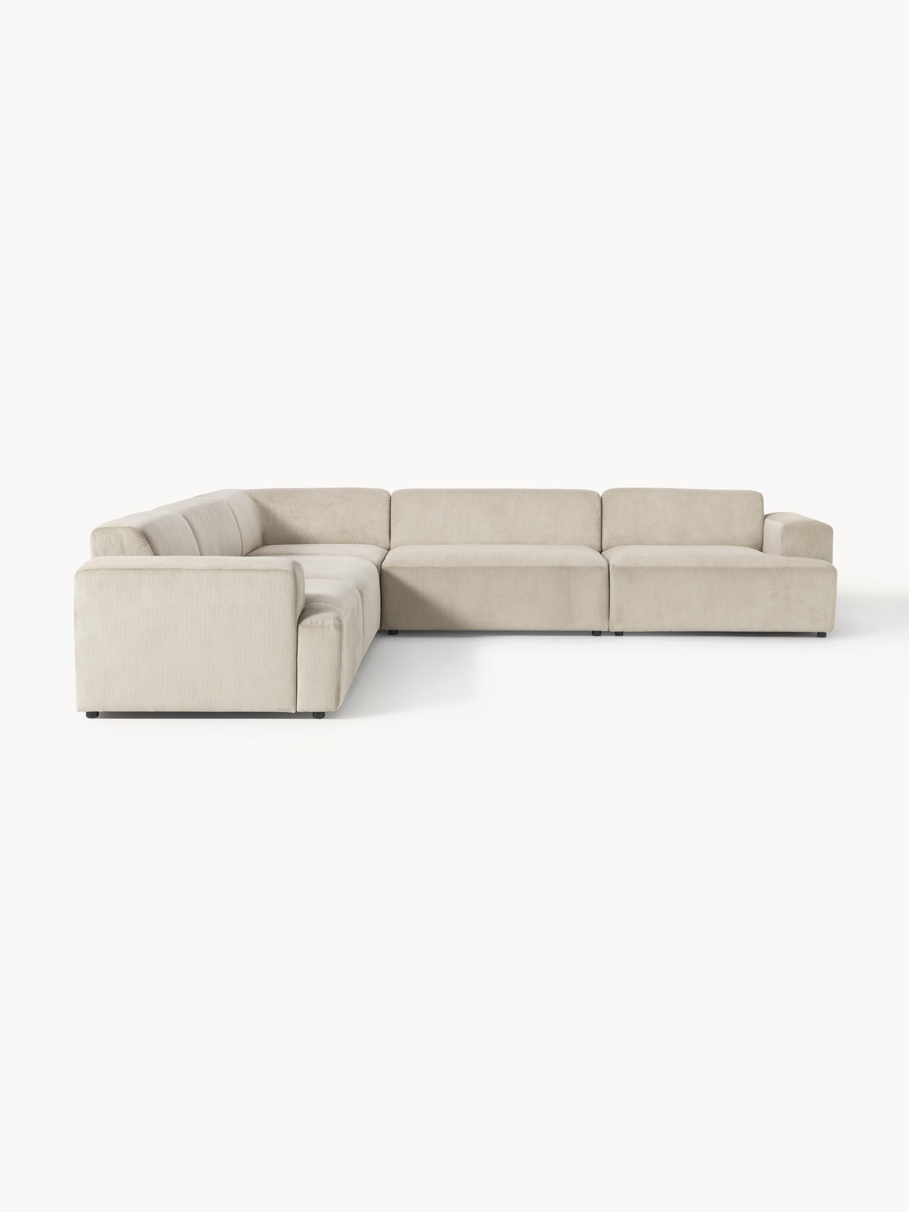Melva Corduroy Corner Sofa (4-seater)