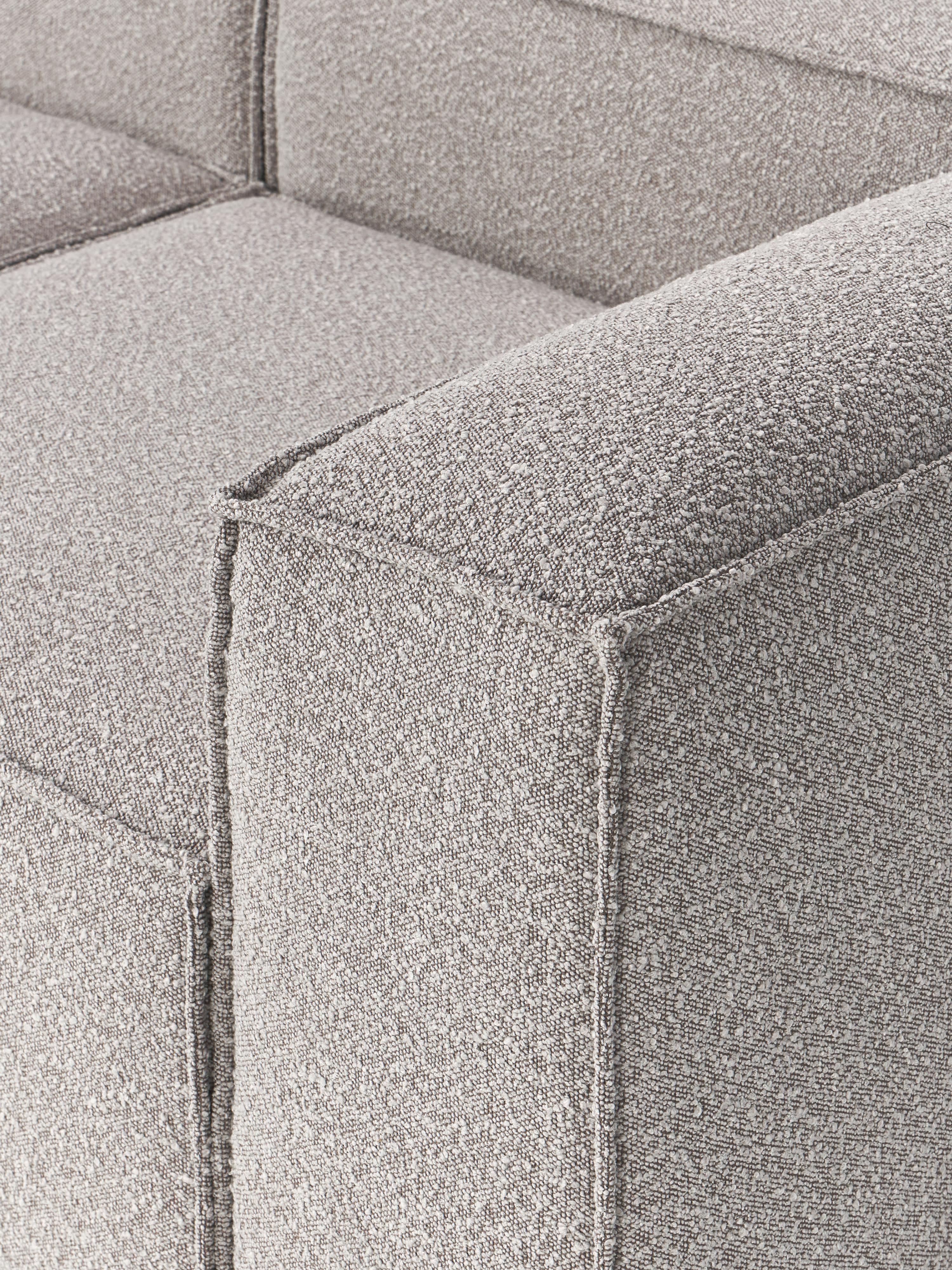Lennon Bouclé Modular Sofa (4-seater) with Ottoman (left/right)