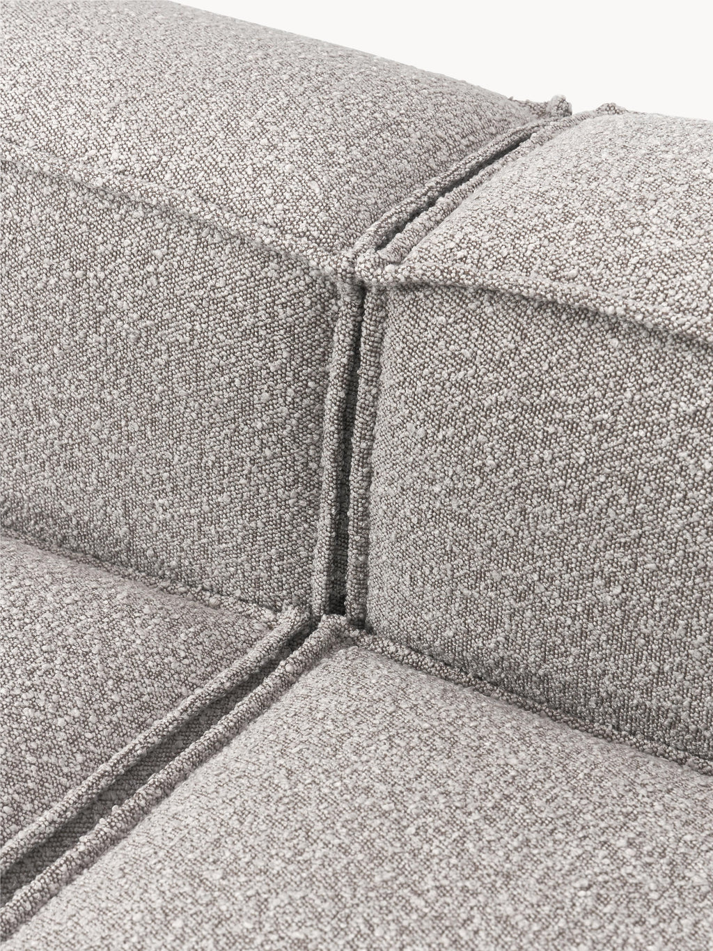 Lennon Bouclé Modular Sofa (4-seater) with Ottoman (left/right)