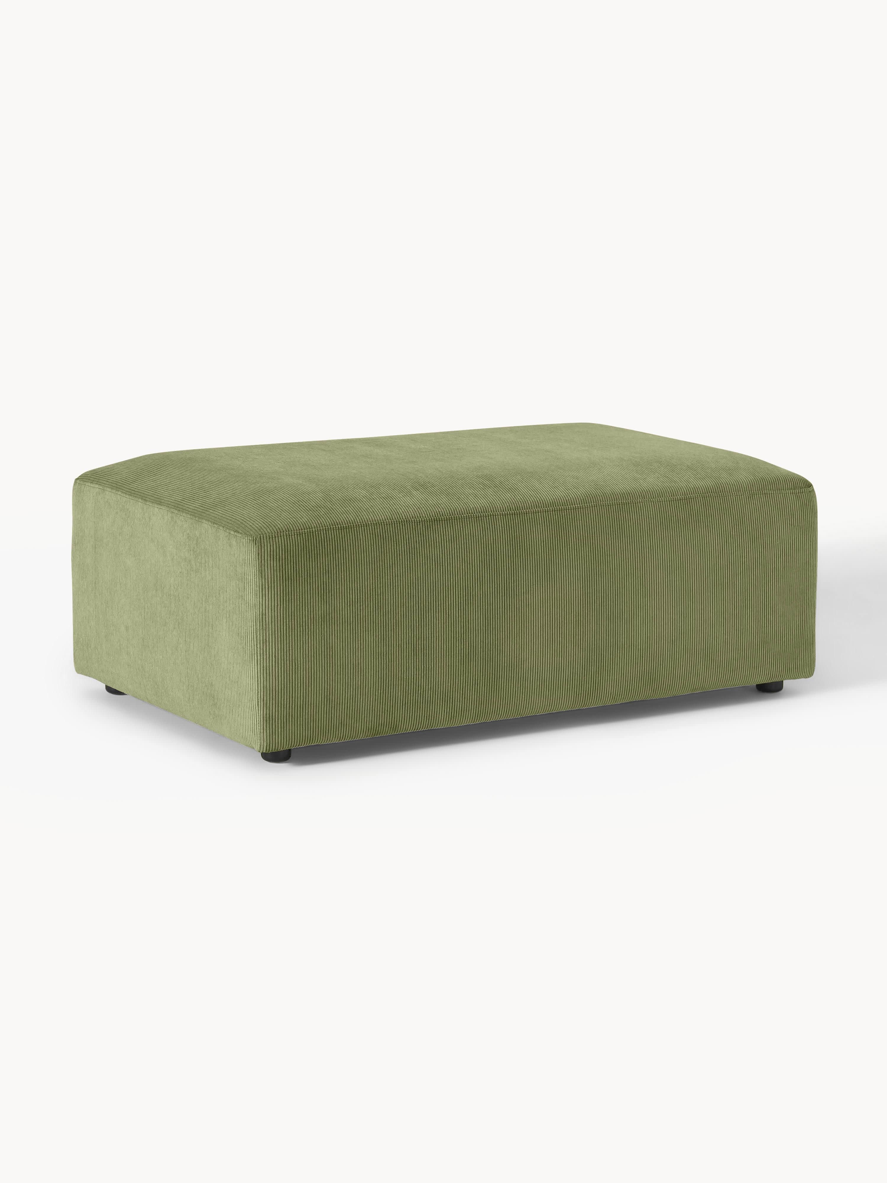 Melva Corduroy XL Ottoman, W 116 x D 72 cm