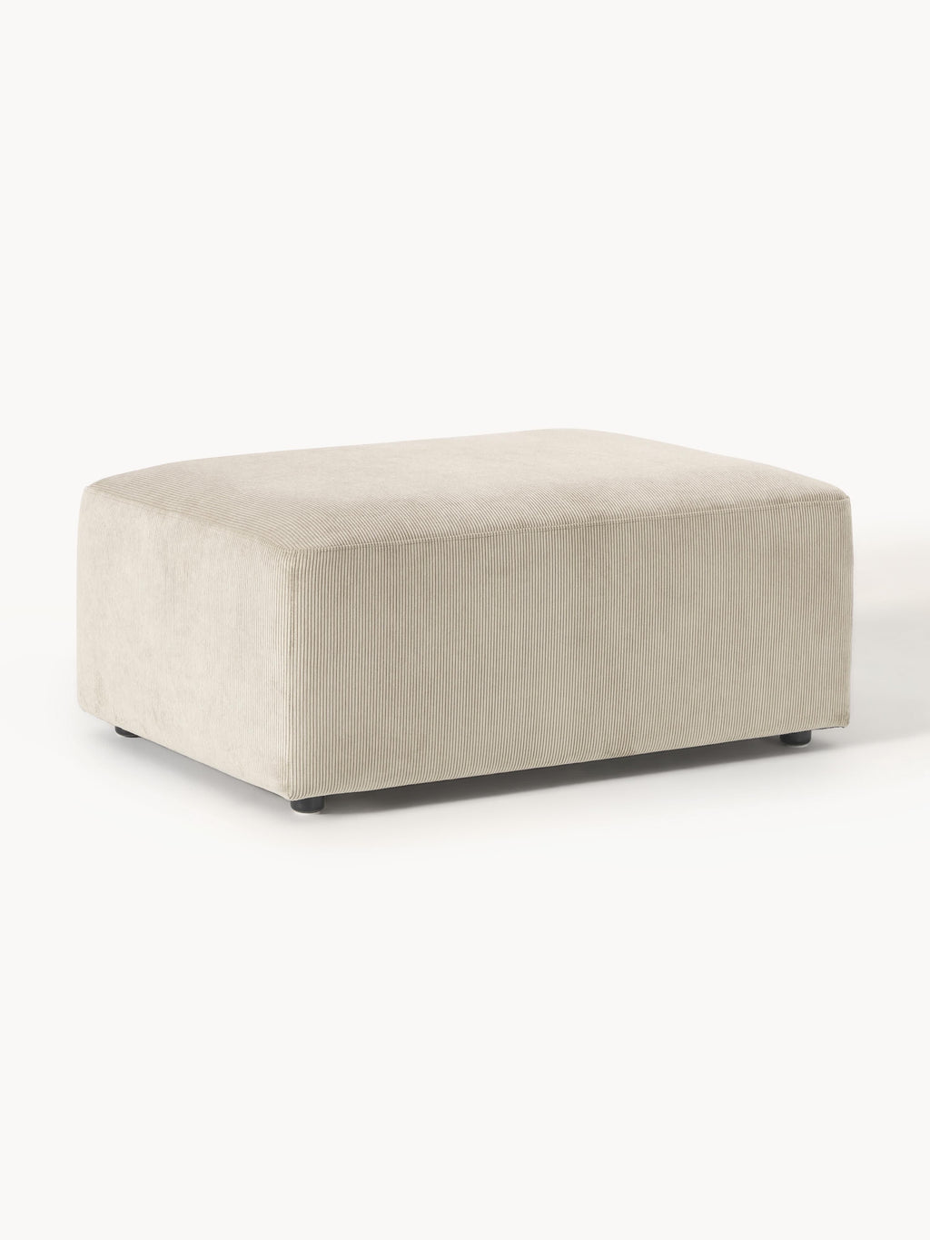 Melva Corduroy Ottoman, W 99 x D 72 cm