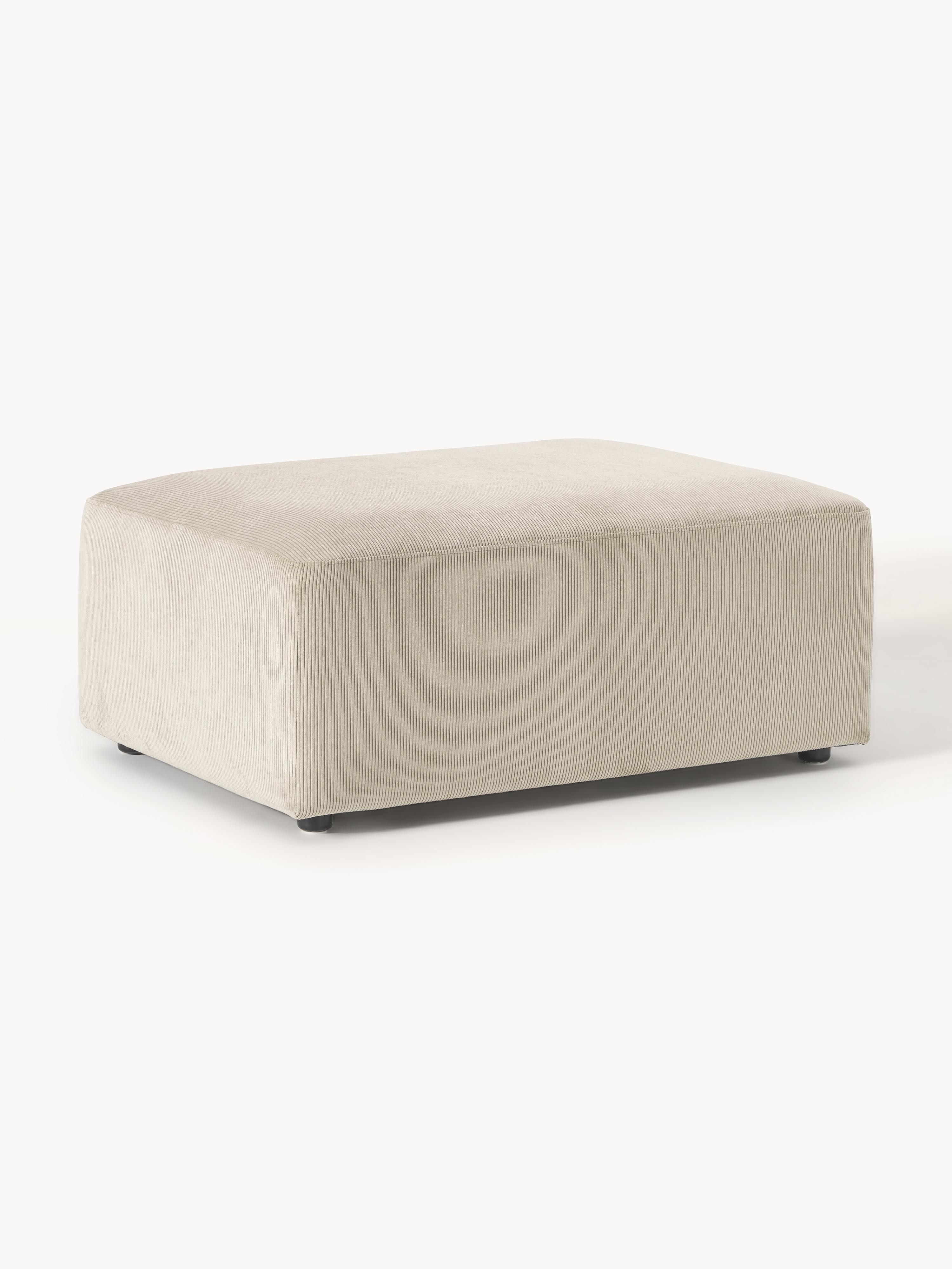 Melva Corduroy Ottoman, W 99 x D 72 cm