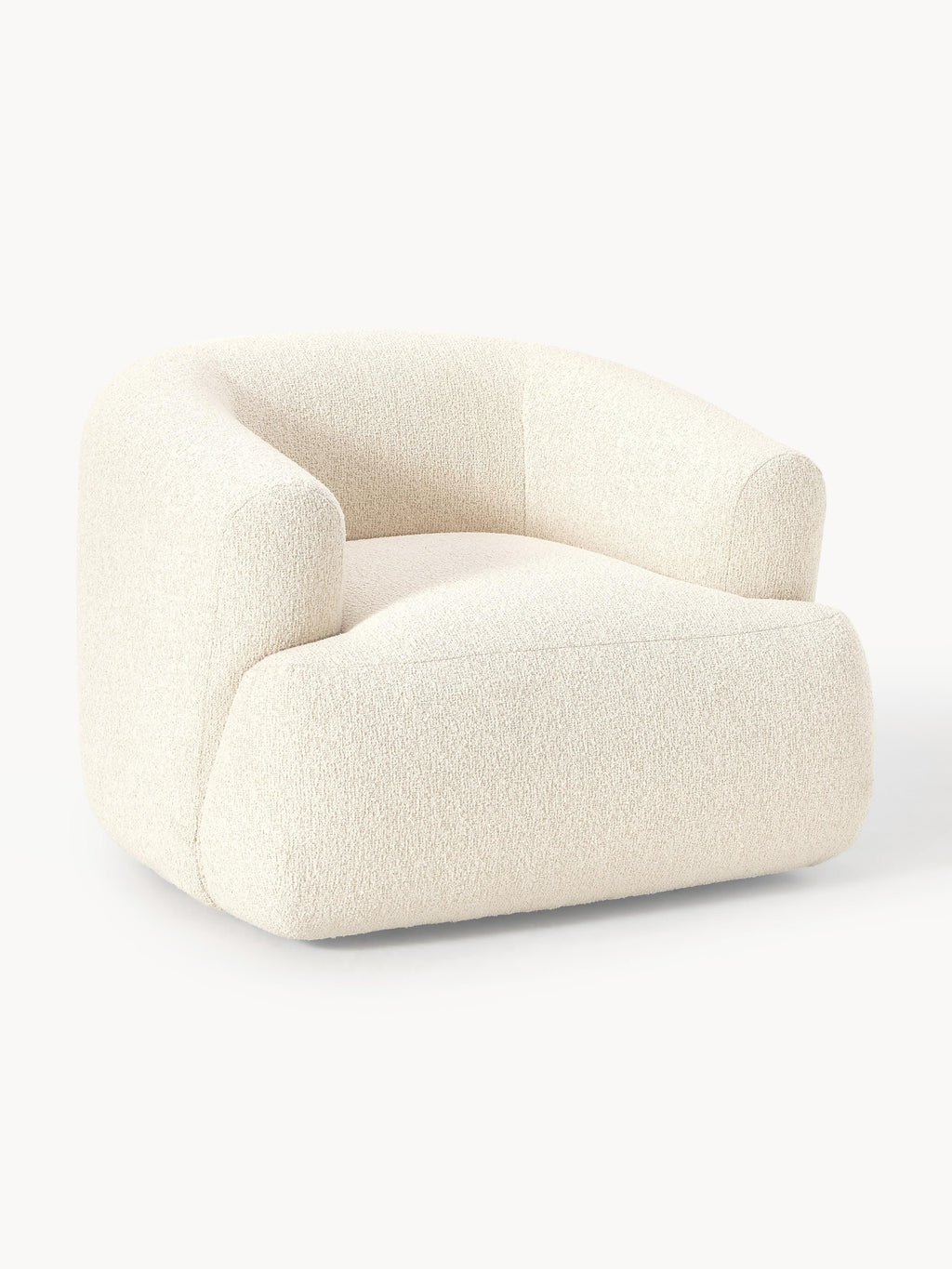 Alto Bouclé Upholstered Stool with Storage Space