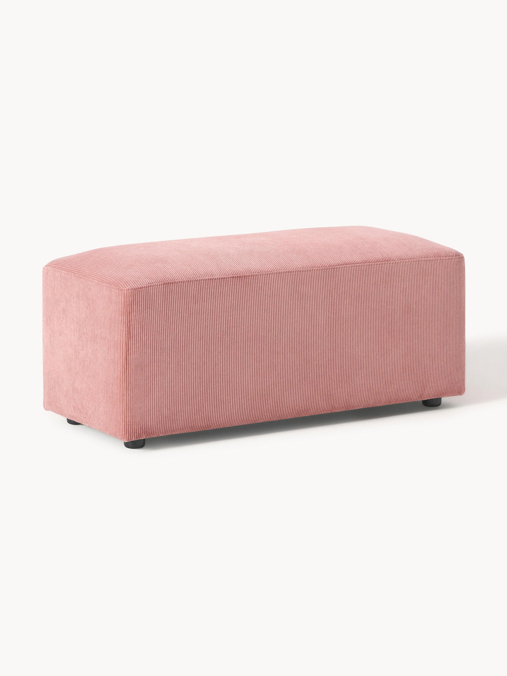 Melva Corduroy Ottoman, W 99 x D 42 cm