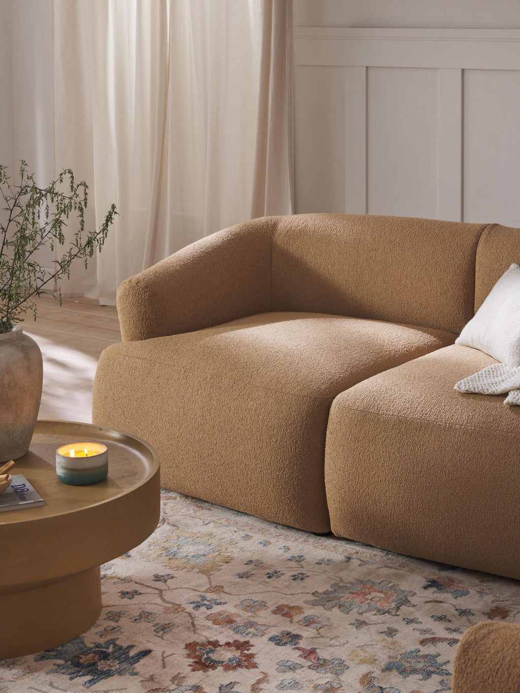 Sofia Modular Bouclé Sofa (2-seater)