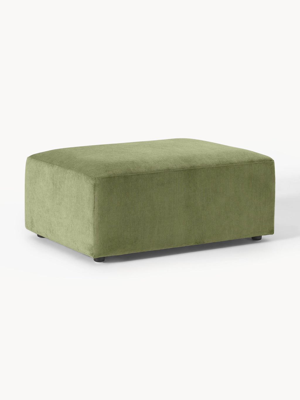 Melva Corduroy Ottoman, W 99 x D 72 cm