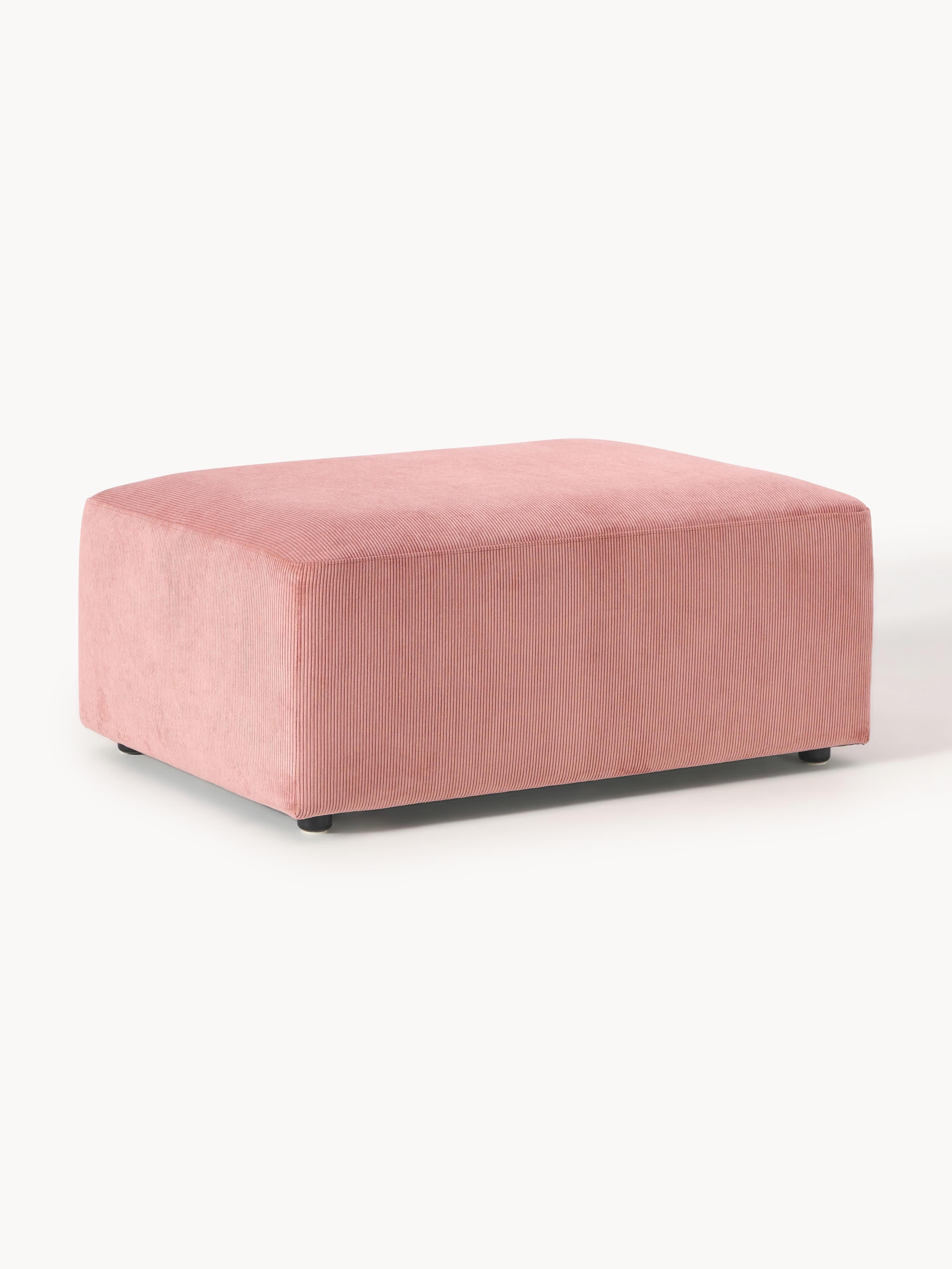 Melva Corduroy Ottoman, W 99 x D 72 cm