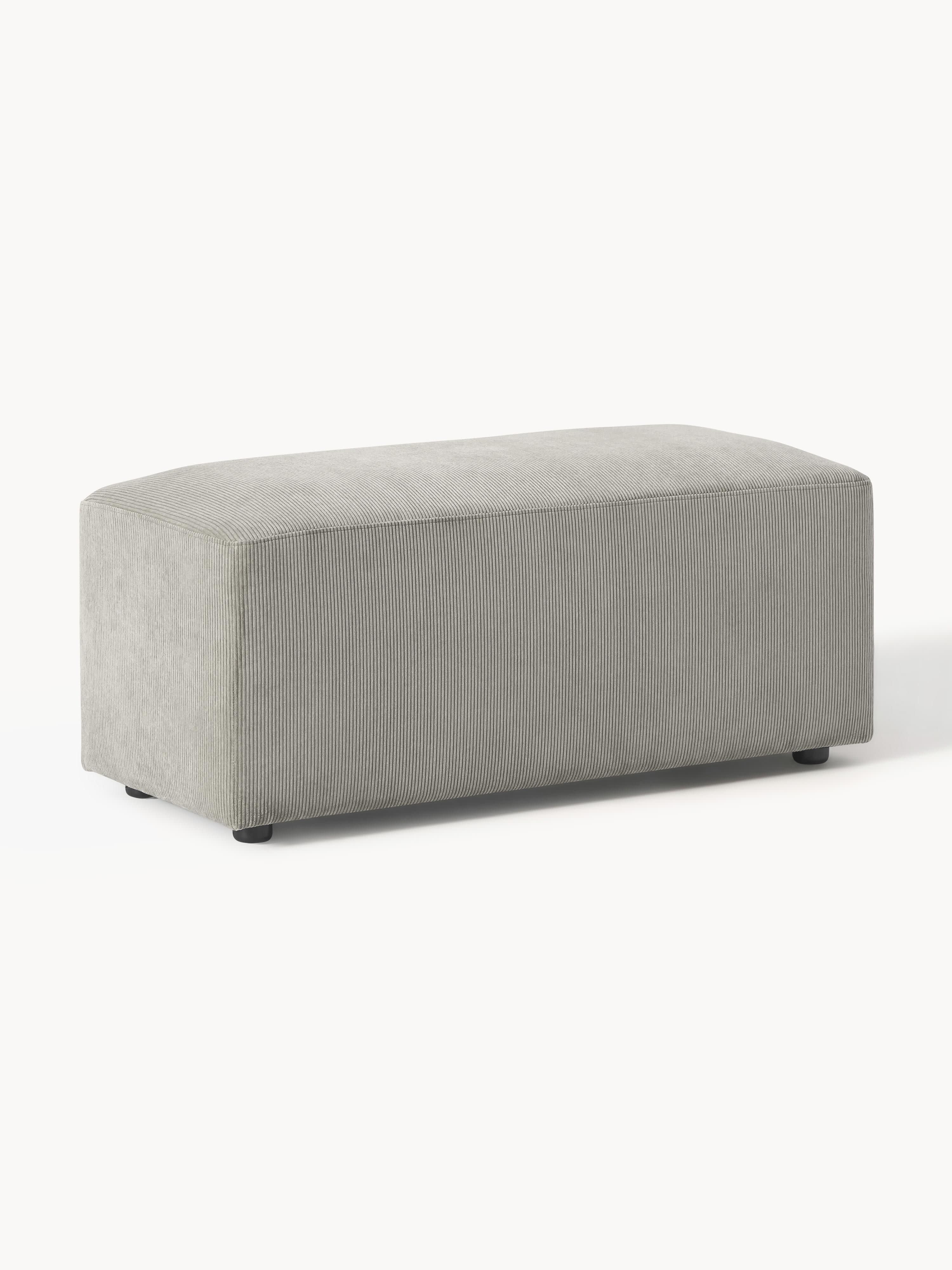 Melva Corduroy Ottoman, W 99 x D 42 cm