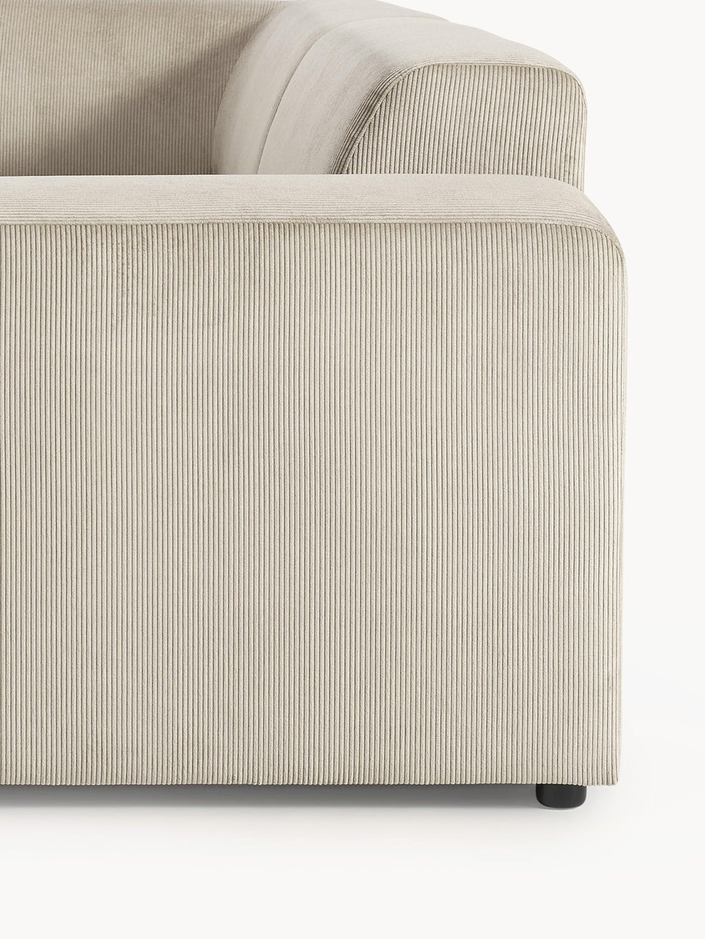 Melva Large Corduroy Corner Sofa (4-seater)