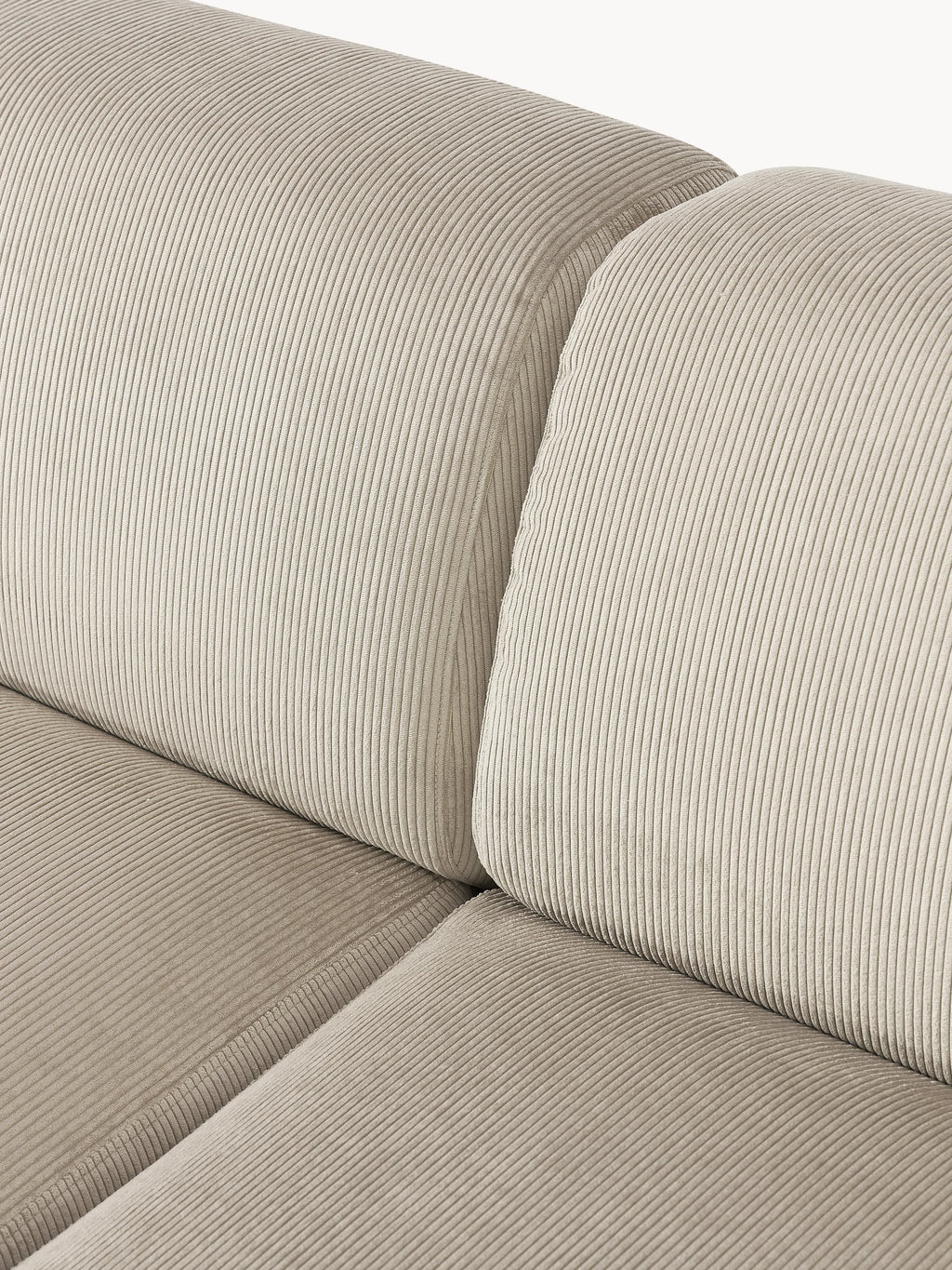 Melva Large Corduroy Corner Sofa (4-seater)