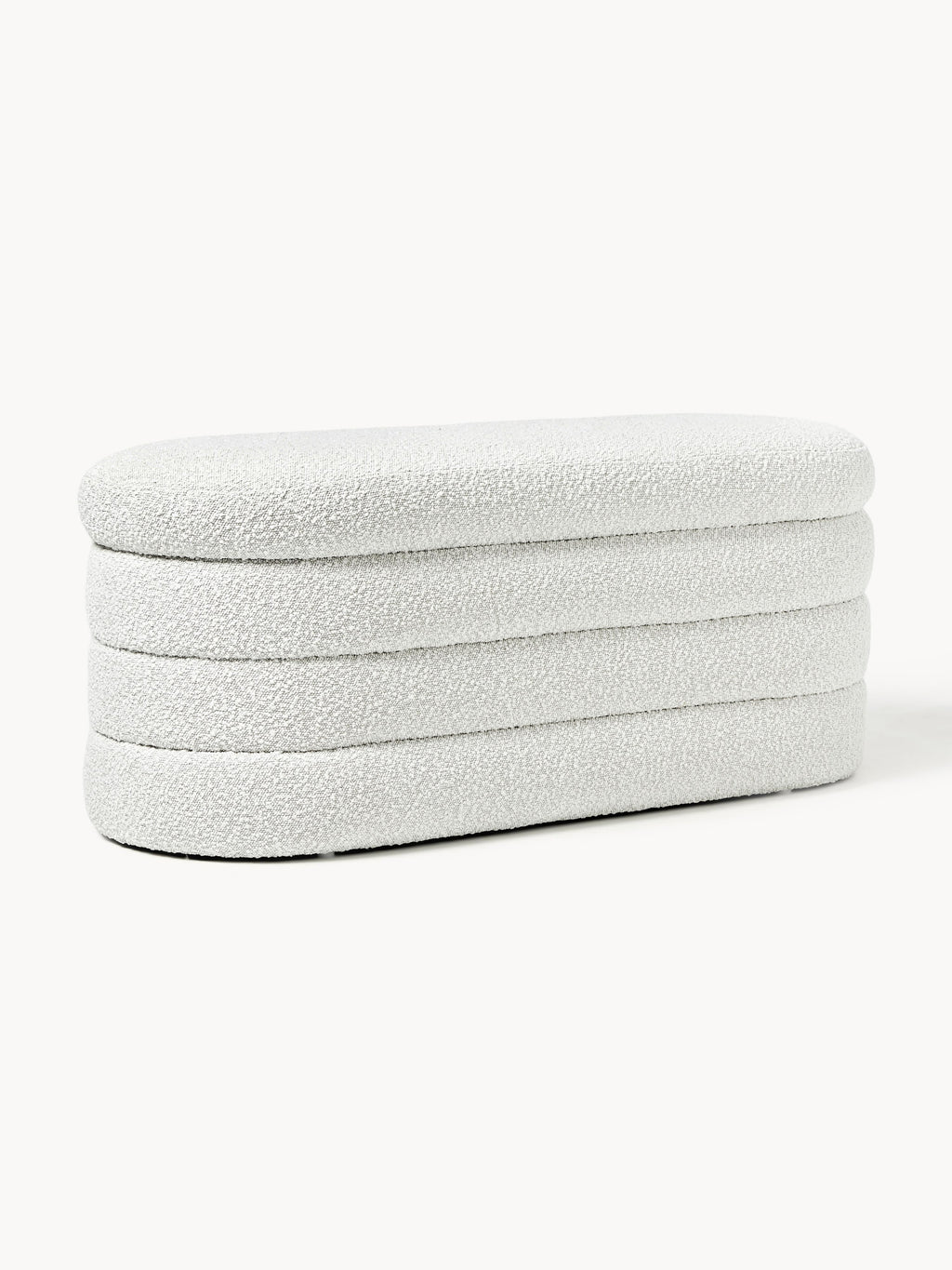 Gallery image 1 - Bouclé Upholstered Bench Alto with Storage Space