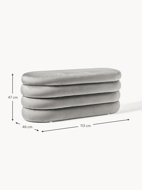 Alto Velvet Upholstered Bench with Storage Space