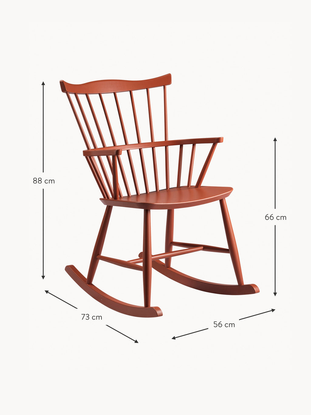 J52G Handmade Beech Wood Rocking Chair