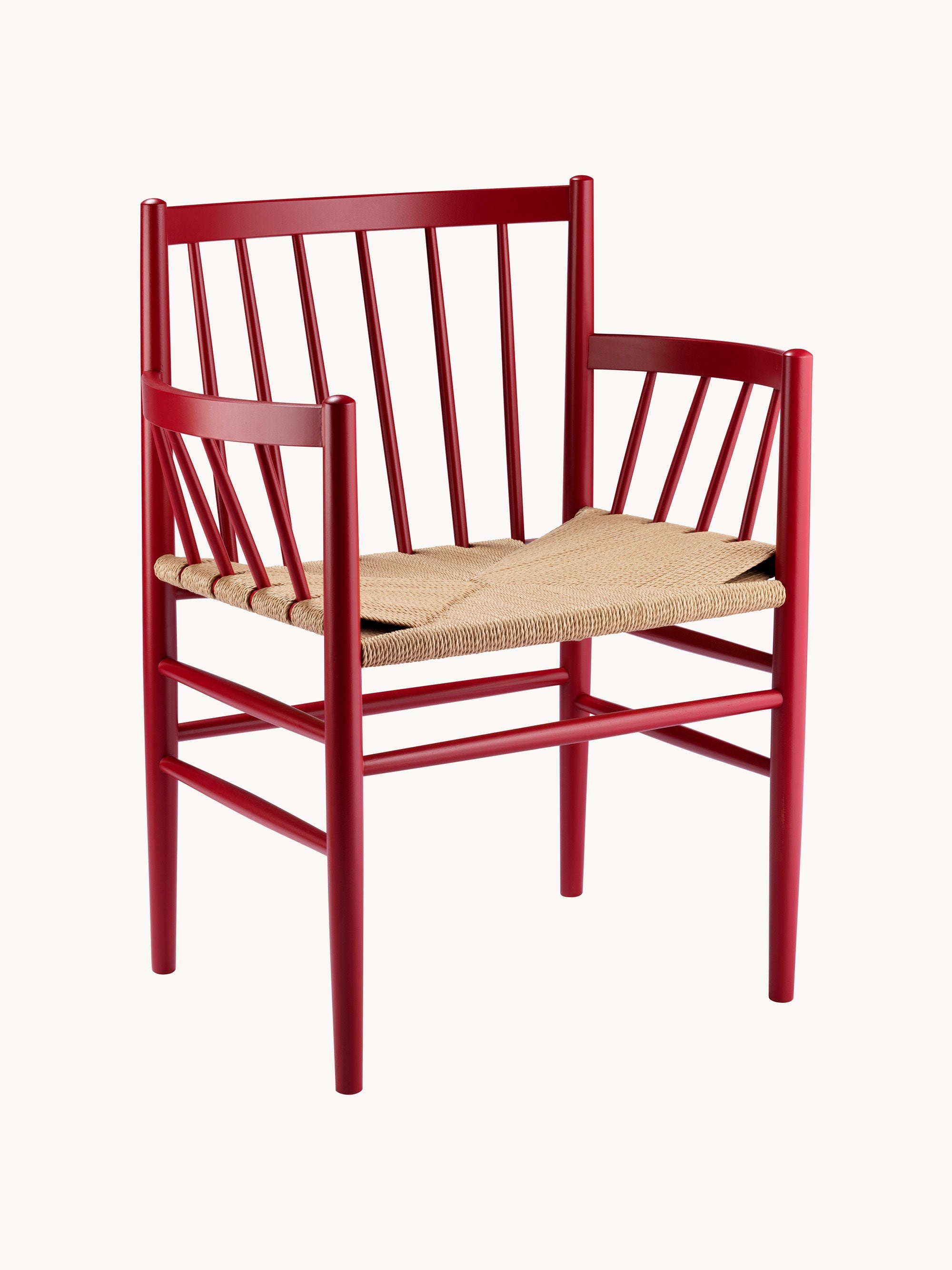 Gallery image 1 - Handwoven Beech Wood Dining Chair J81 with Armrests