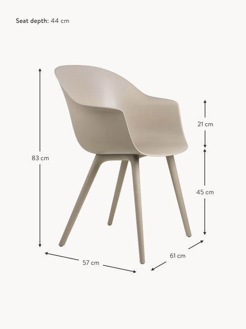 Bat Garden Dining Chair with Armrests