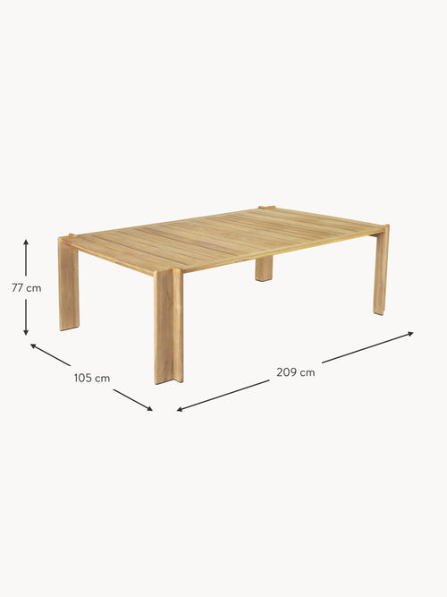 Atmosfera Teak Wood Garden Table, Various Sizes