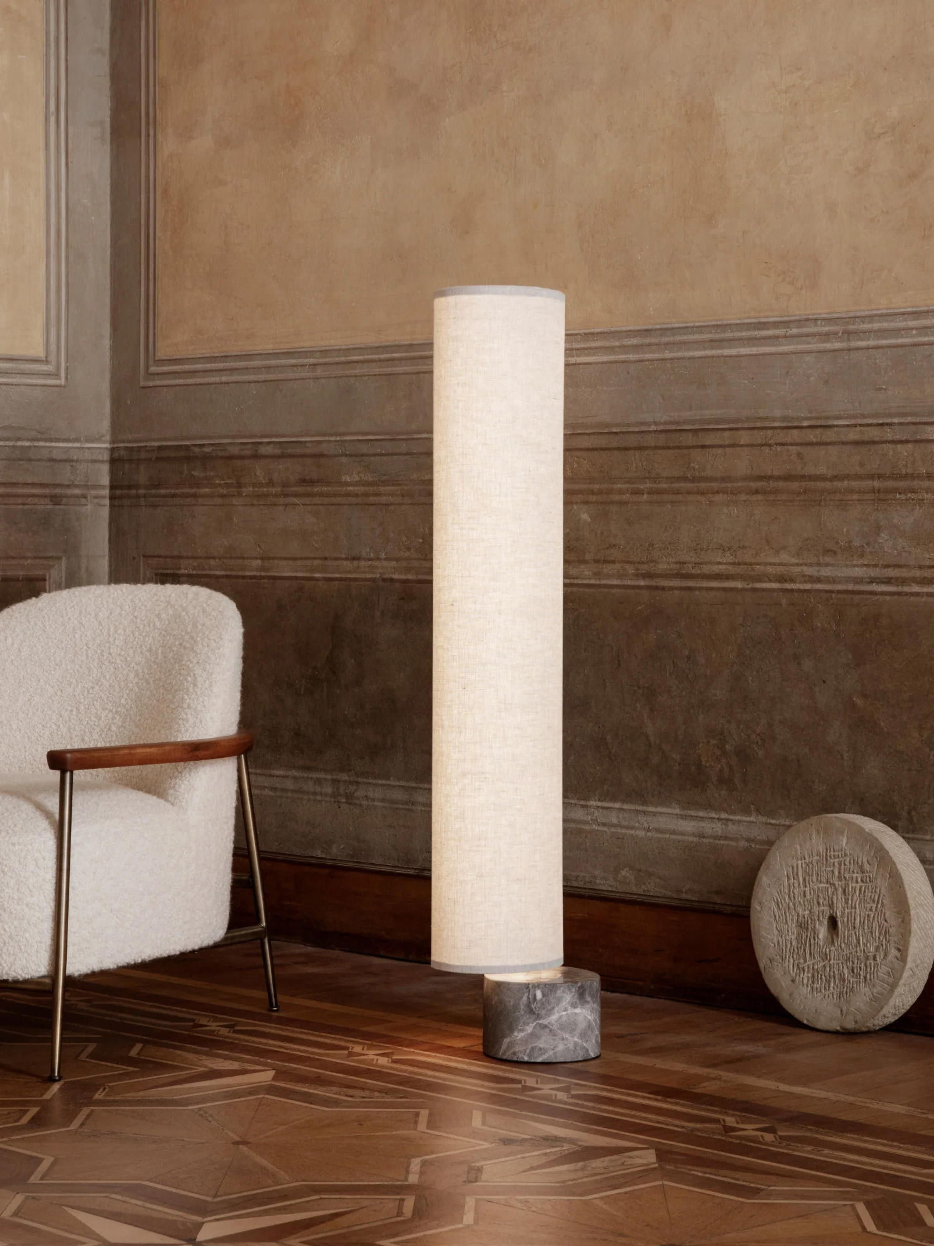 Unbound Dimmable LED Floor Lamp with Marble Base, Various Sizes
