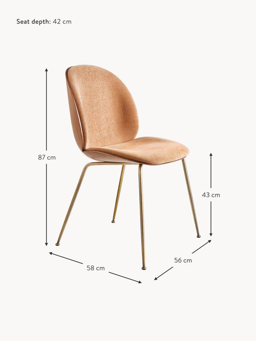 Beetle Upholstered Chair with Seat Shell
