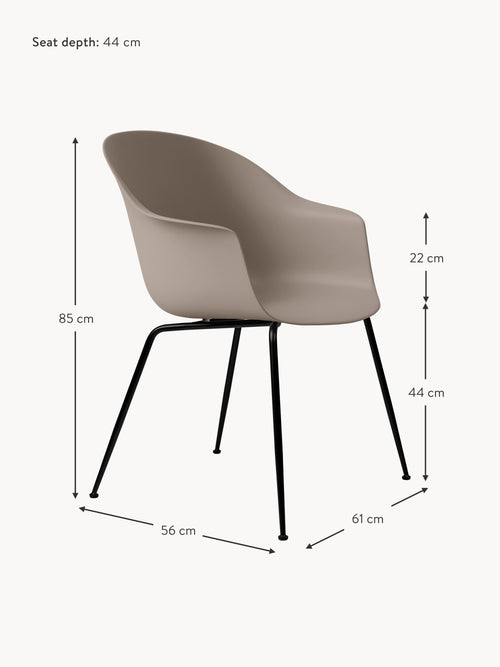 Bat Dining Chair with Armrests
