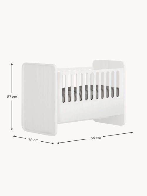 Baby Bed with Extension to Kids Bed, 70 x 120/160 cm