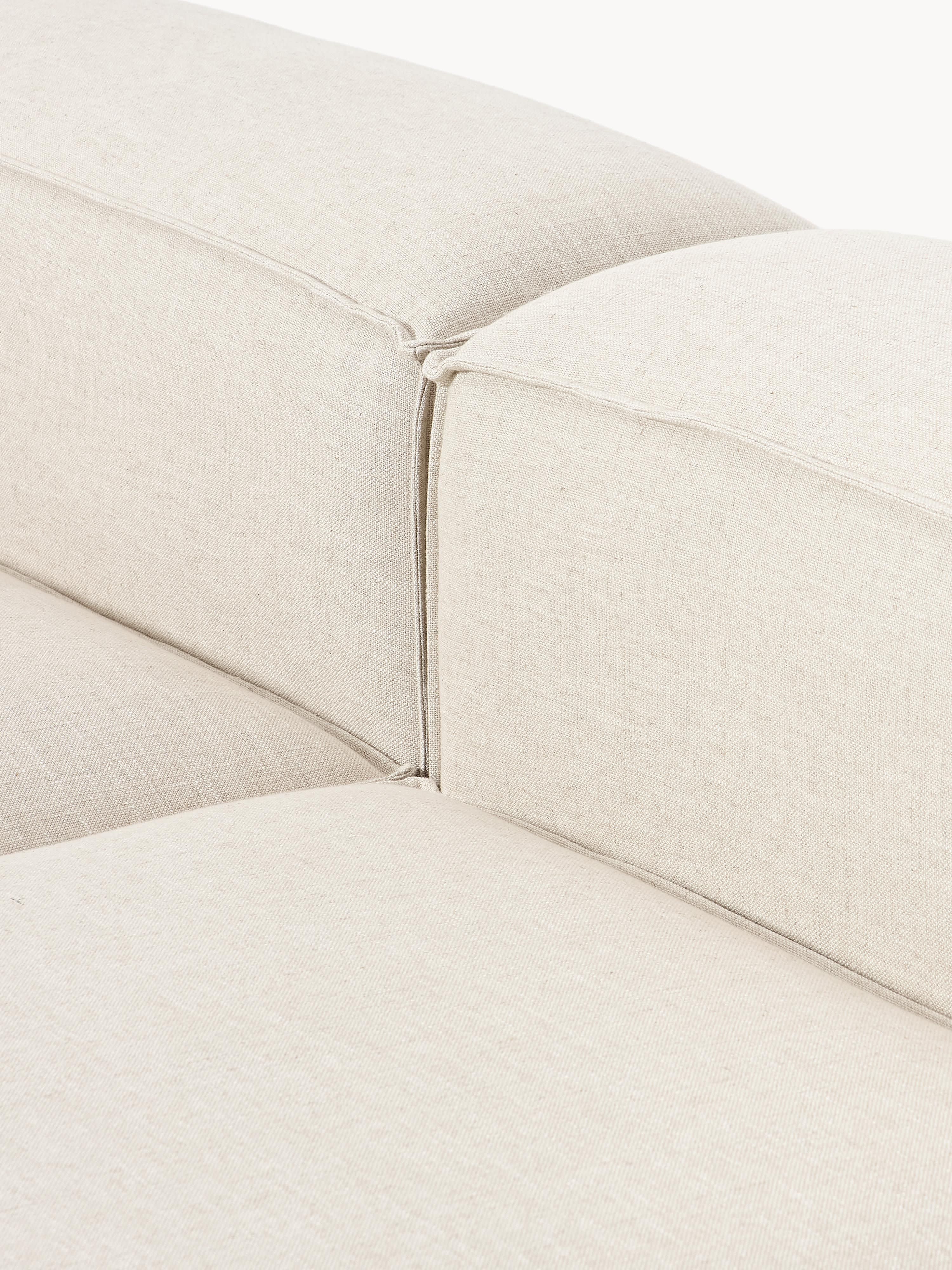 Lennon XL Linen Blend Modular Ottoman
