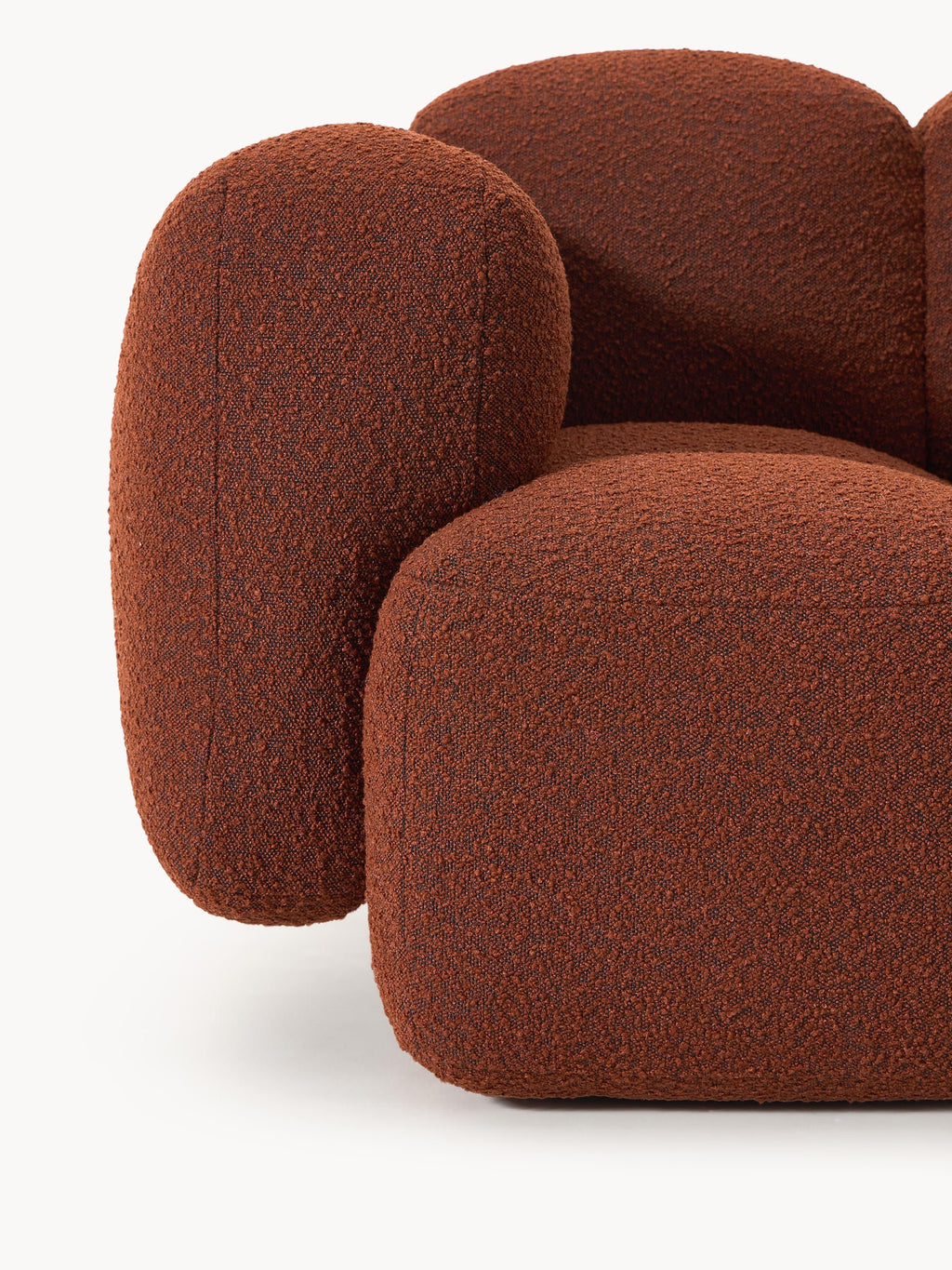 Tayla Bouclé Modular Sofa (4-seater) with Ottoman (left/right)