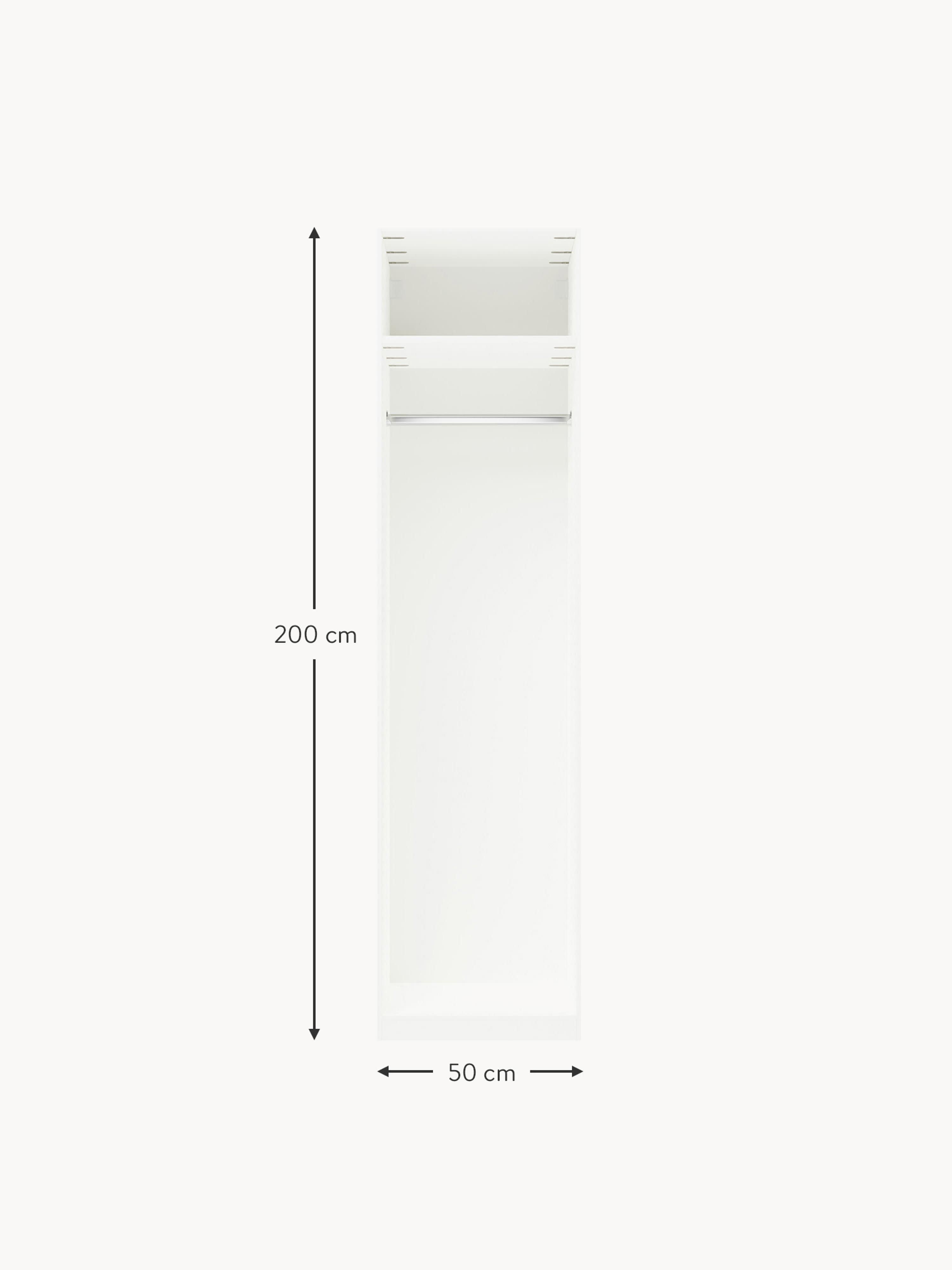 Simone Modular Revolving Door Wardrobe, 50 cm Wide, in various sizes