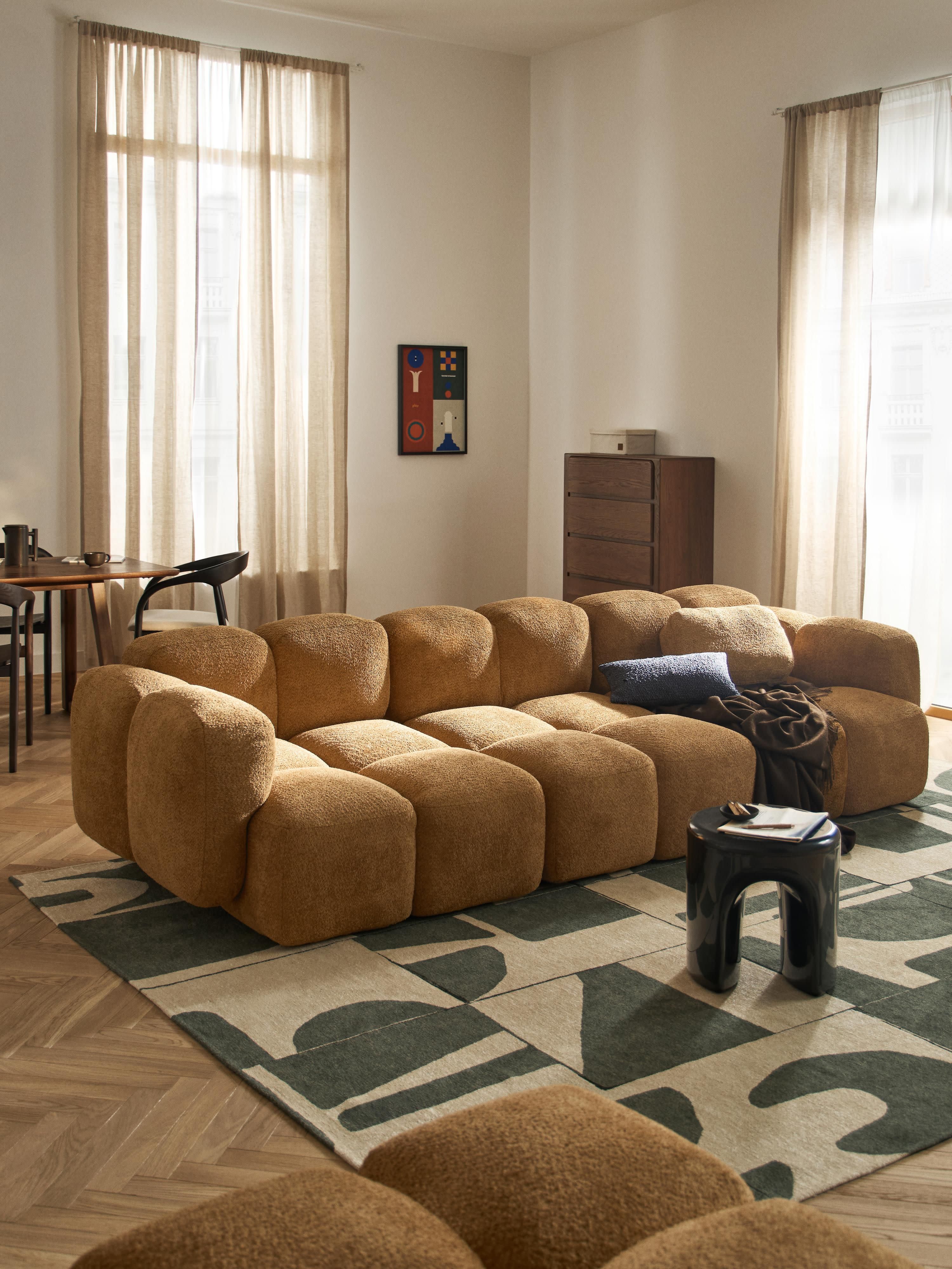 Tayla Modular Teddy-Bouclé Sofa (4-seater)
