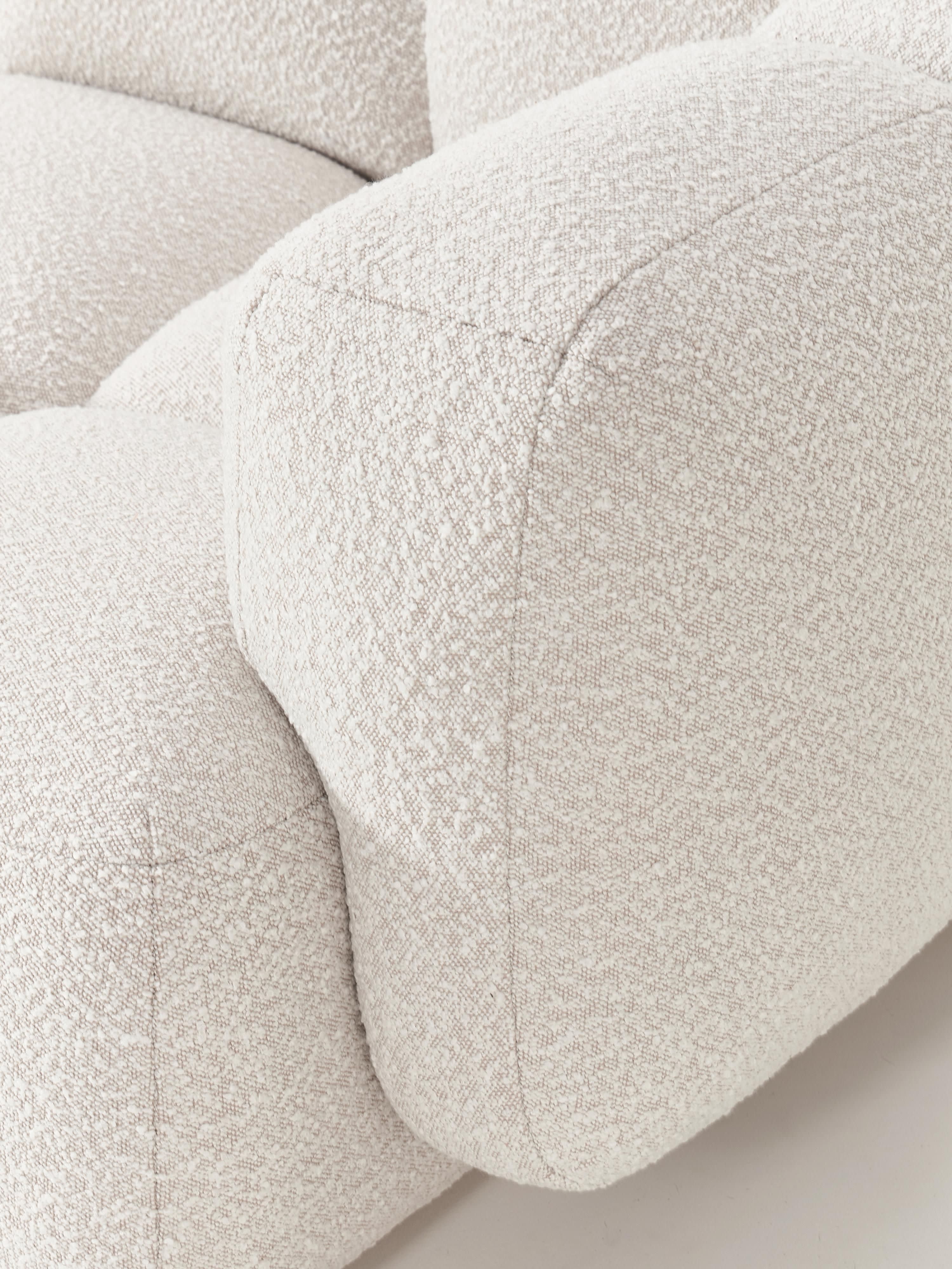 Tayla Bouclé Modular Sofa (4-seater) with Ottoman (left/right)