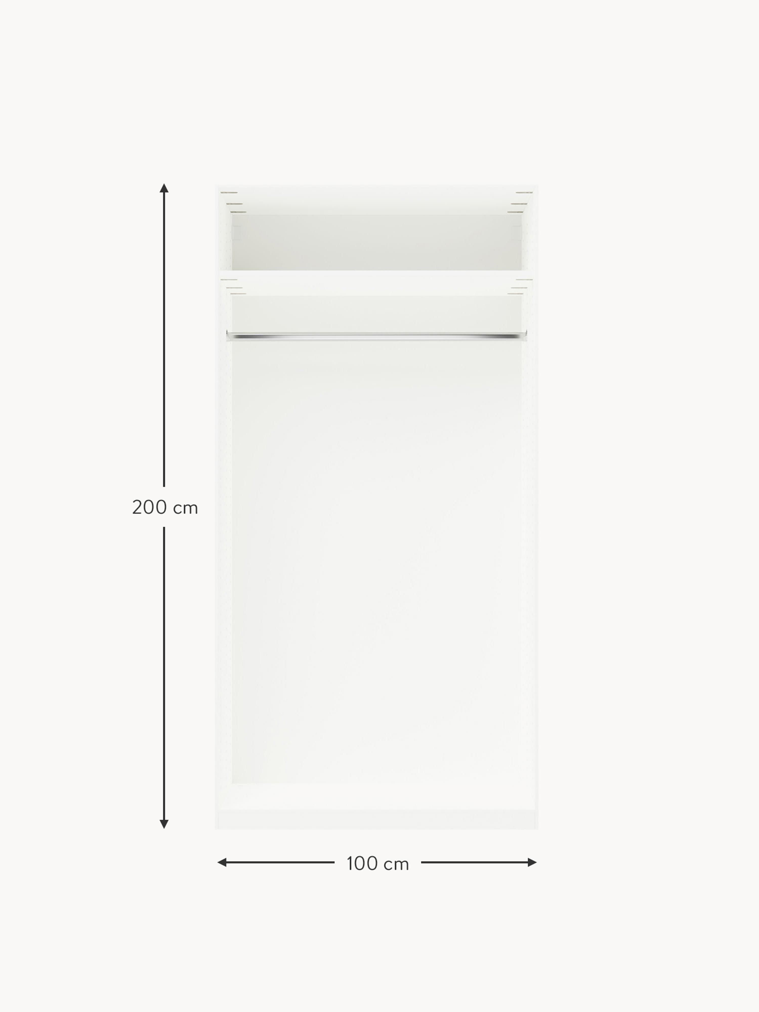 Simone Modular Revolving Door Wardrobe, 100 cm Wide, in various sizes