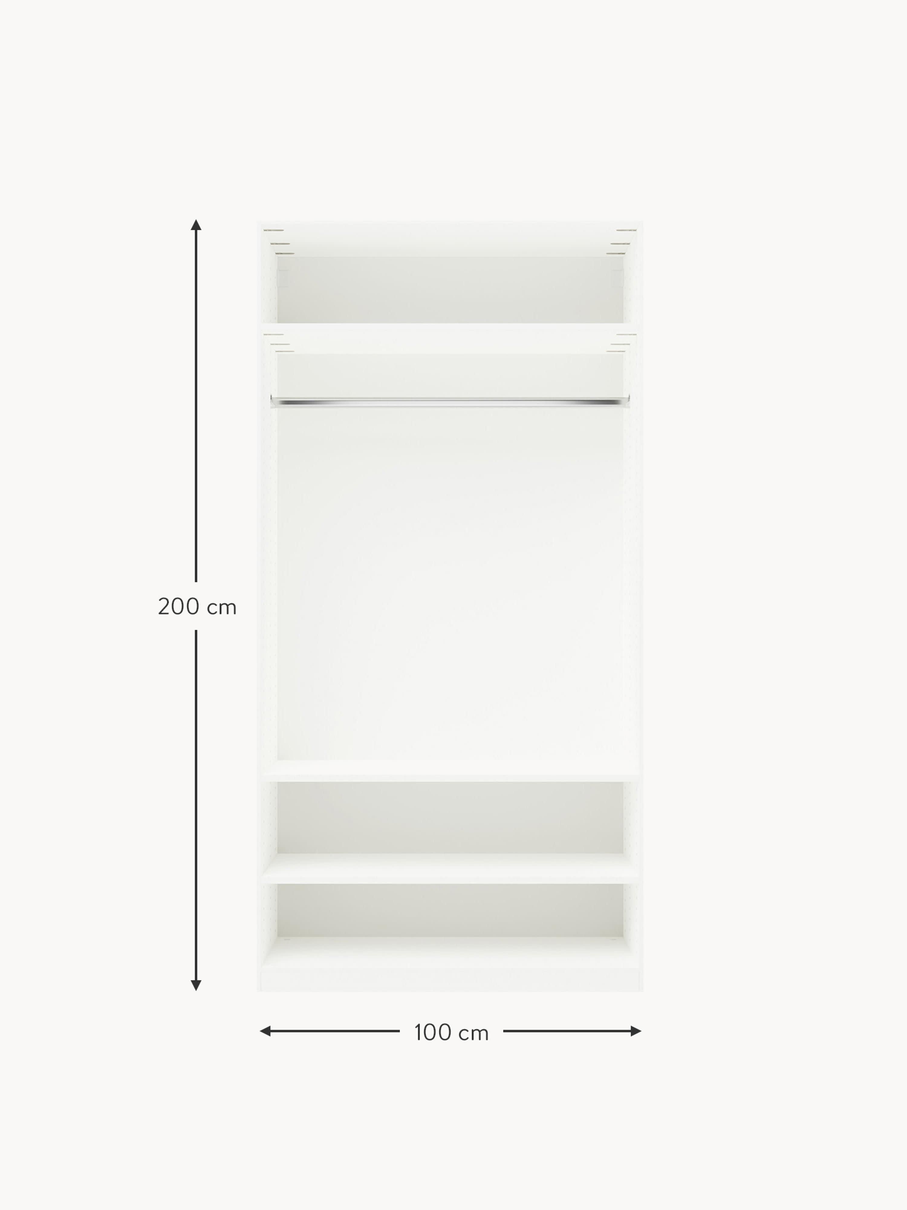 Simone Modular Revolving Door Wardrobe, 100 cm Wide, in various sizes