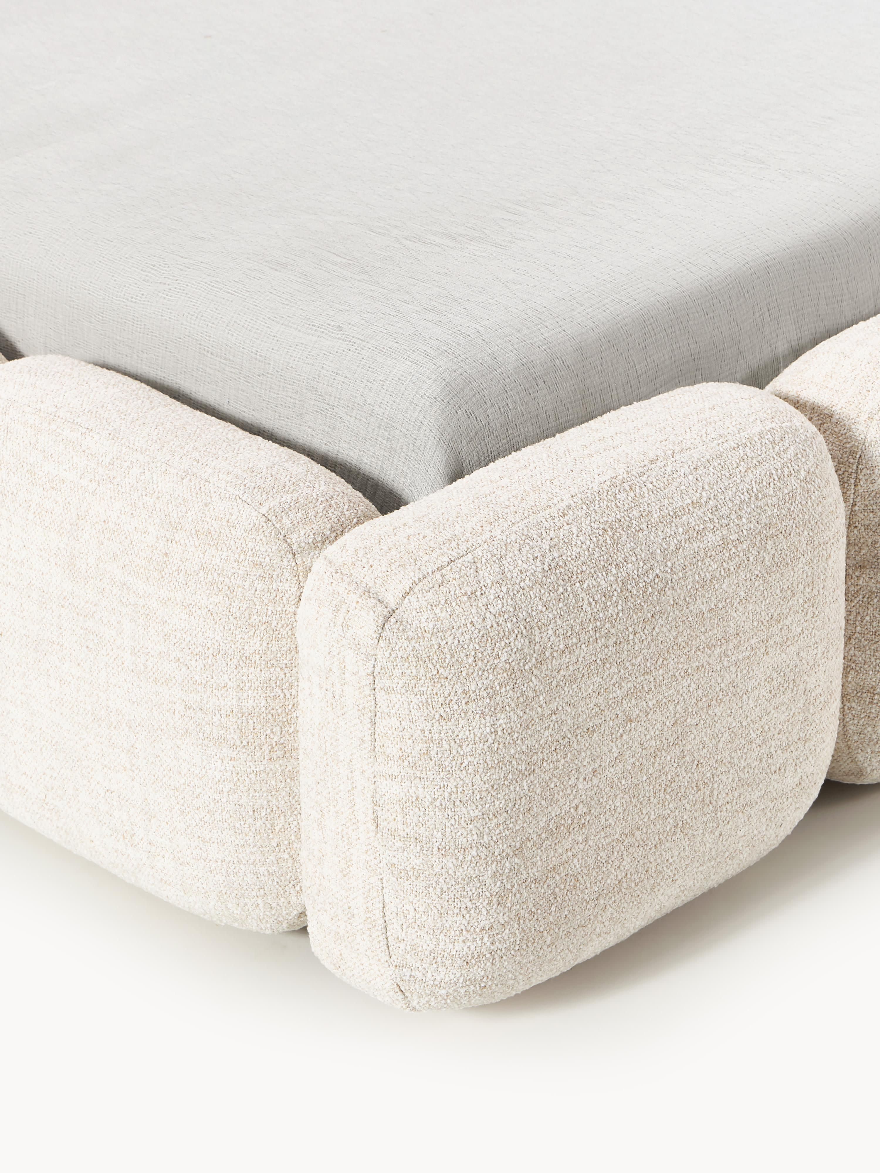 Tayla Upholstered Bouclé Bed with Storage Space