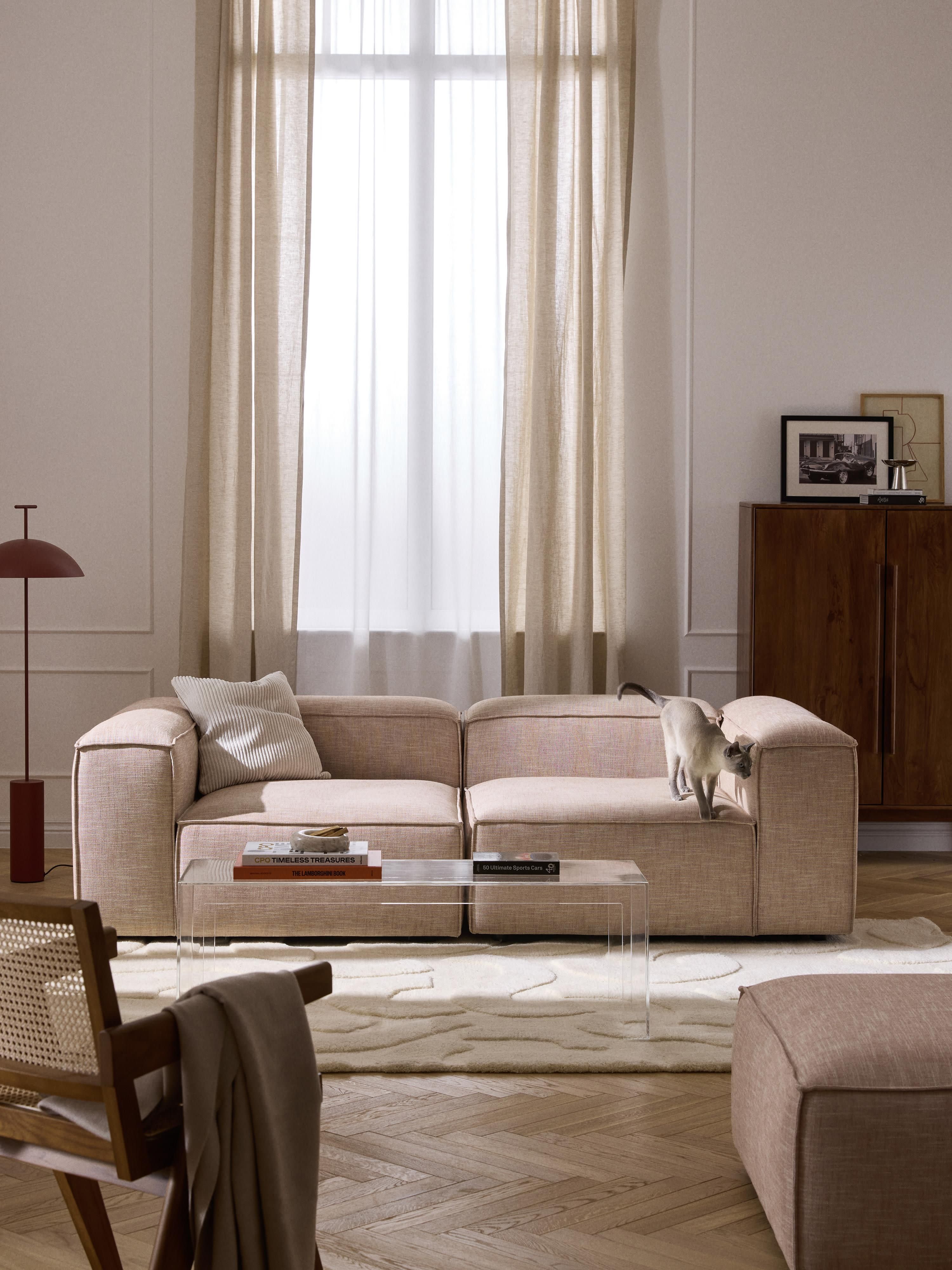 Lennon Linen Blend Modular Sofa (3-seater)