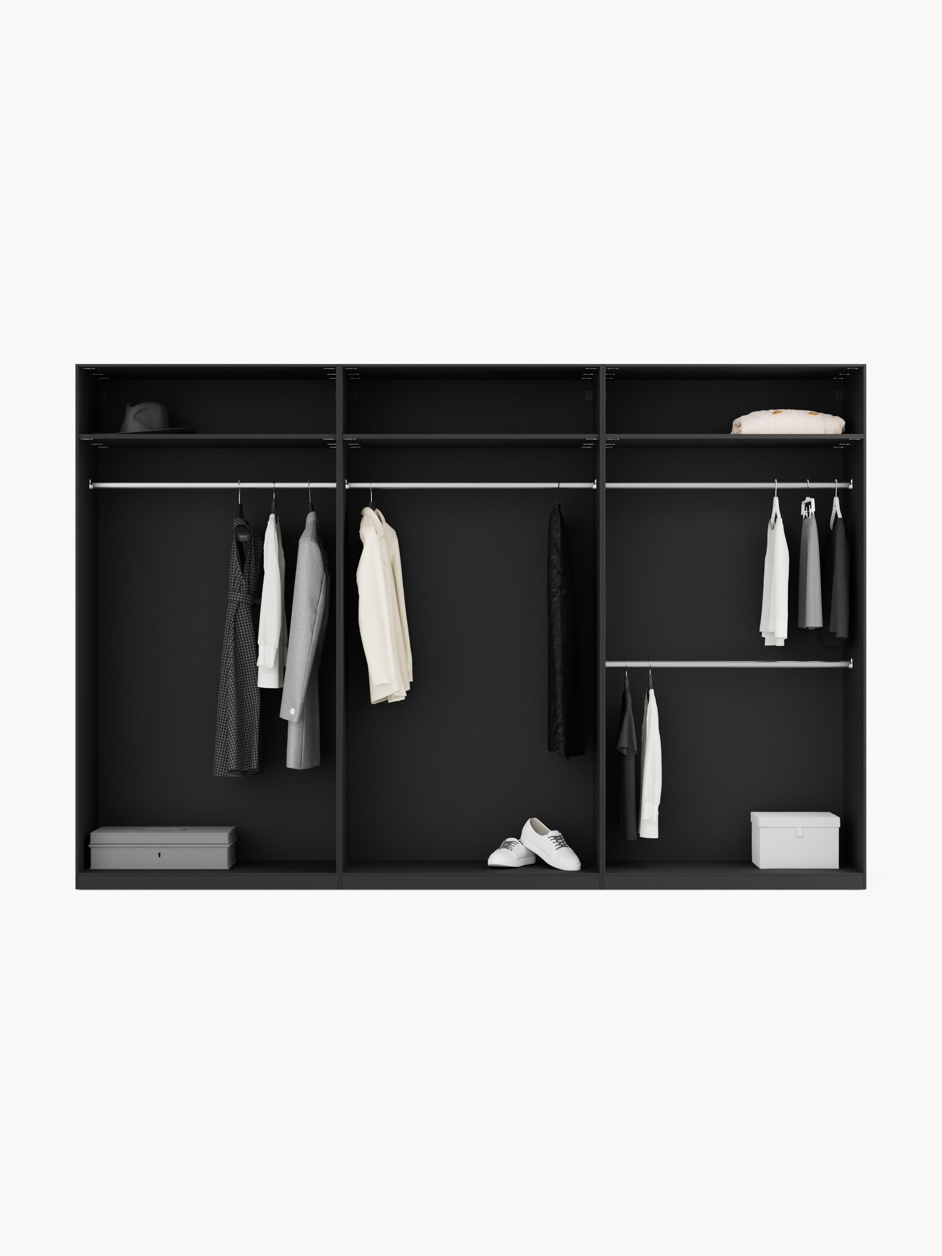 Simone Modular Revolving Door Wardrobe, 300 cm Wide, in various sizes
