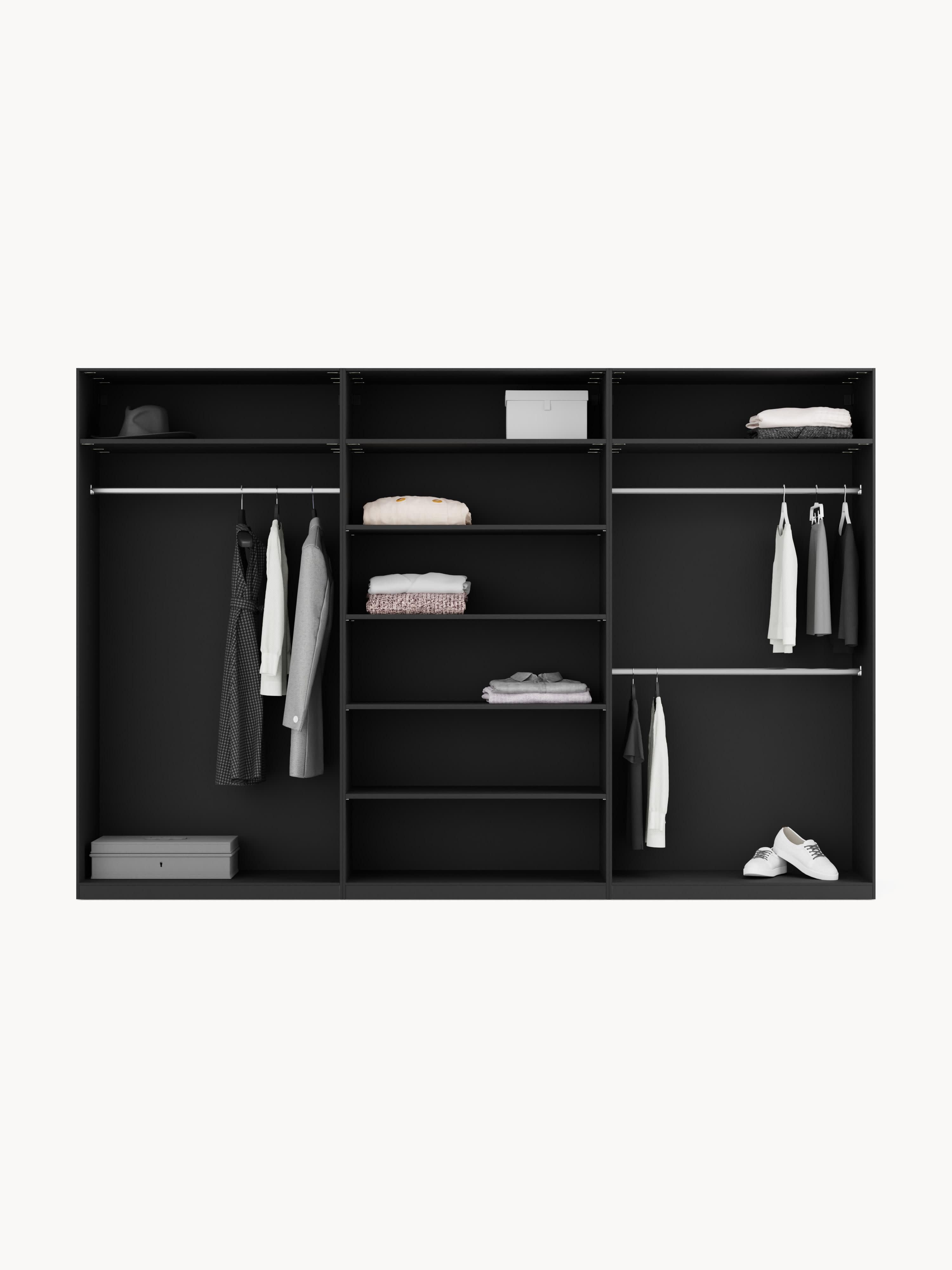 Simone Modular Revolving Door Wardrobe, 300 cm Wide, in various sizes