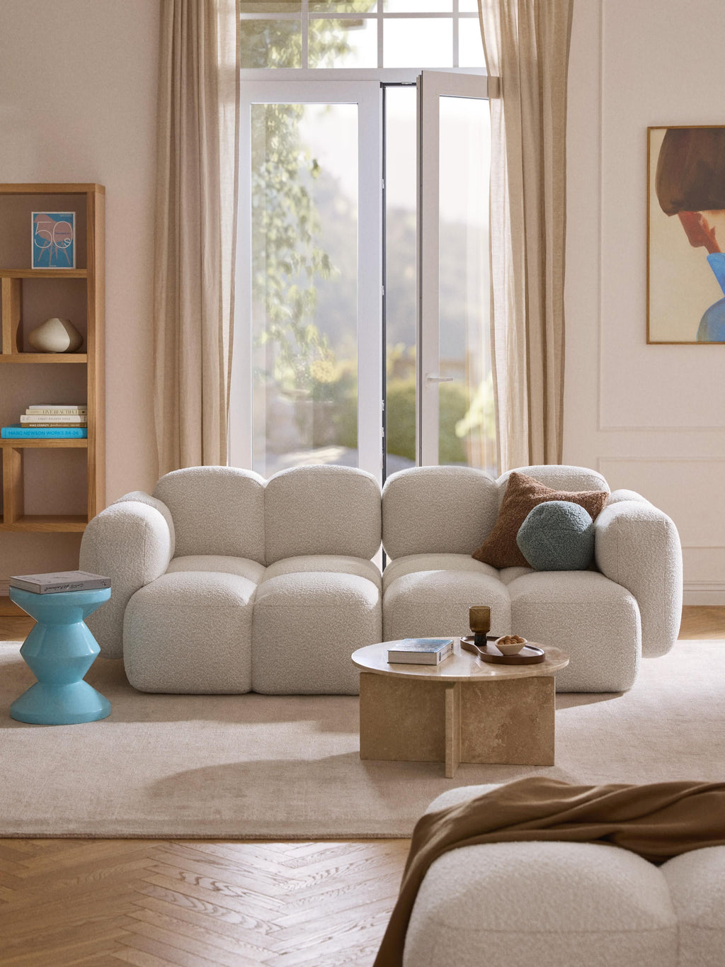 Tayla Bouclé Modular Sofa (2-seater)
