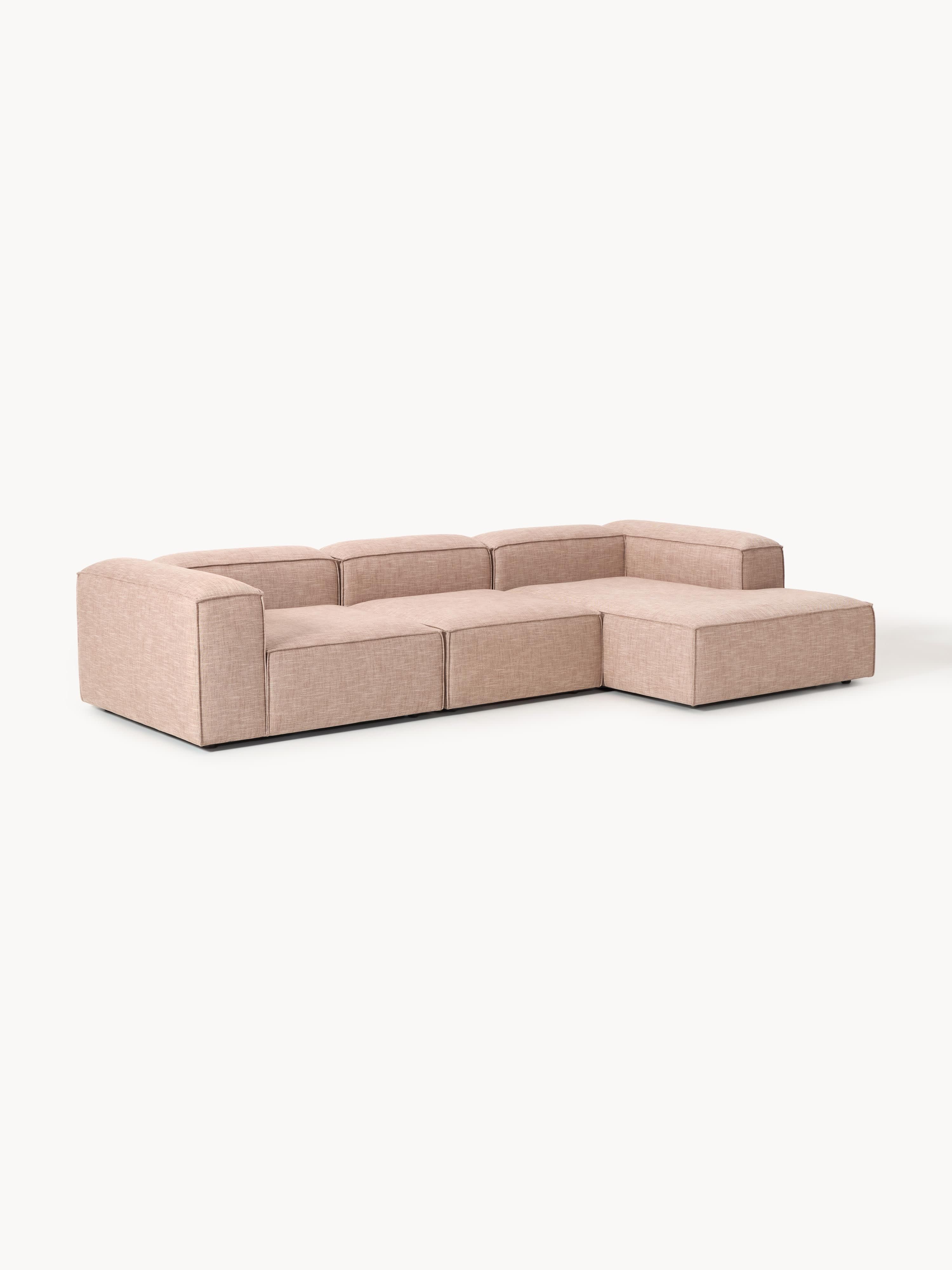 Lennon Linen Blend Modular Corner Sofa (4-seater)