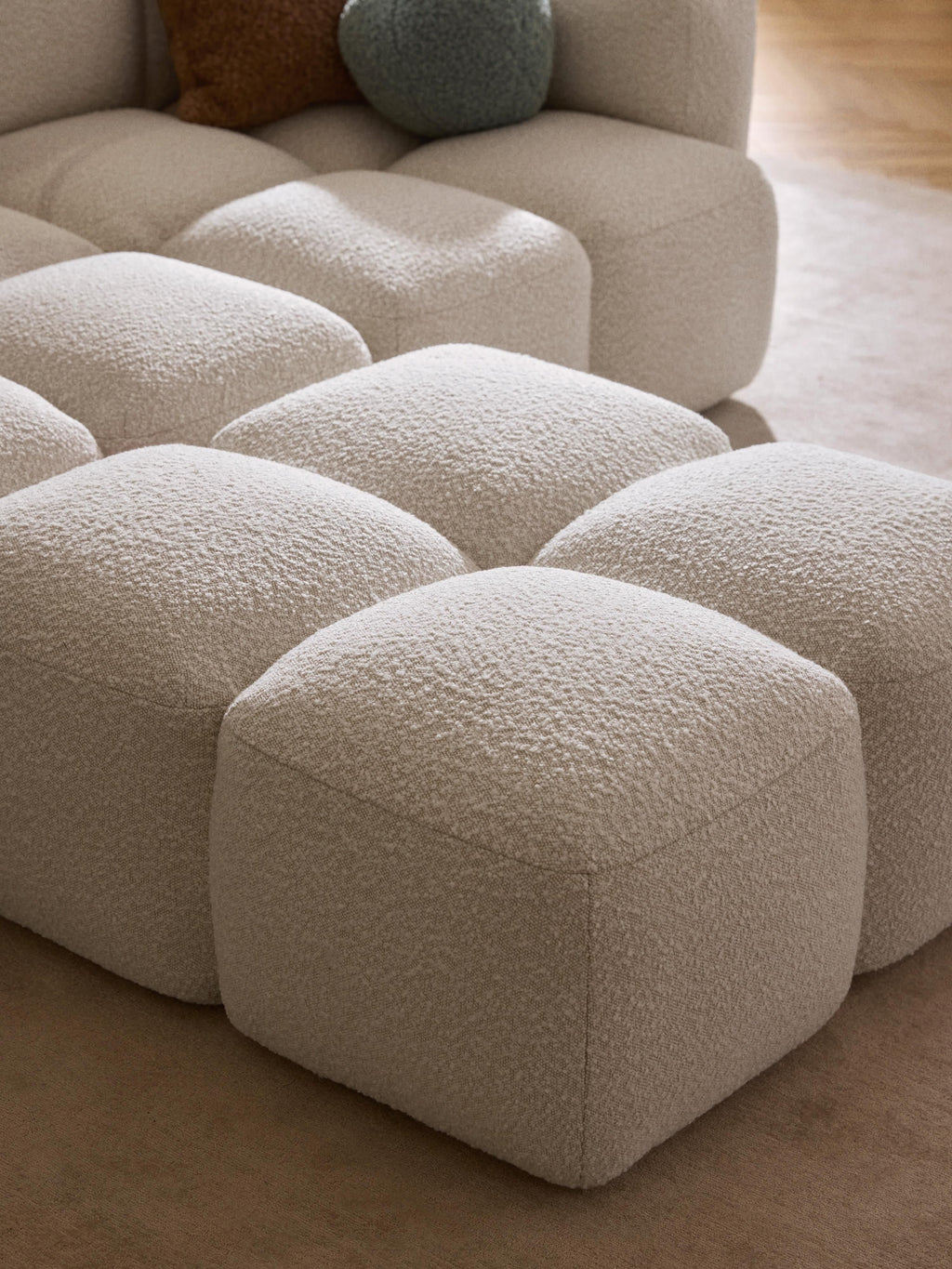 Tayla Bouclé Ottoman