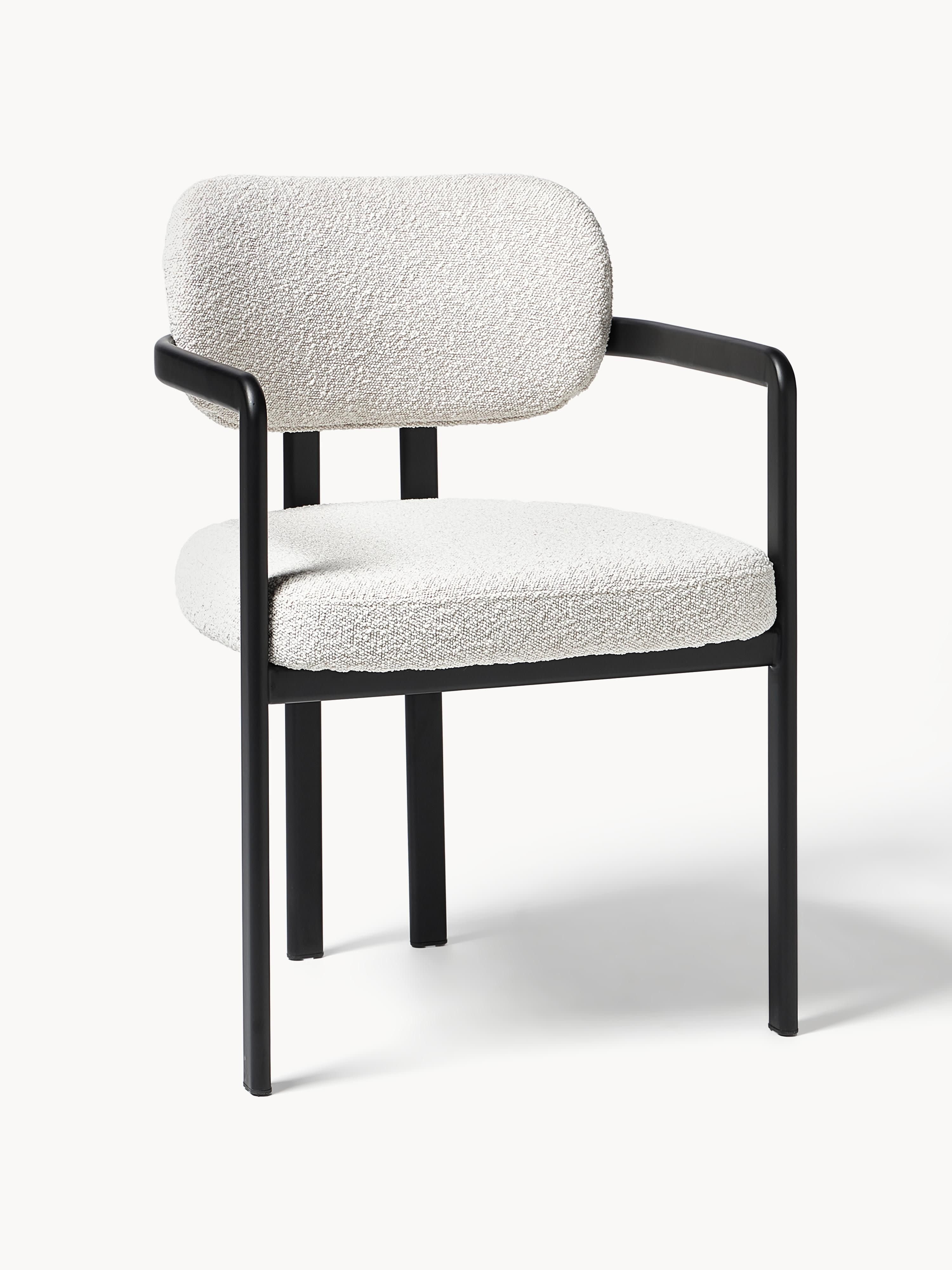 Adrien Upholstered Bouclé Dining Chair with Armrests