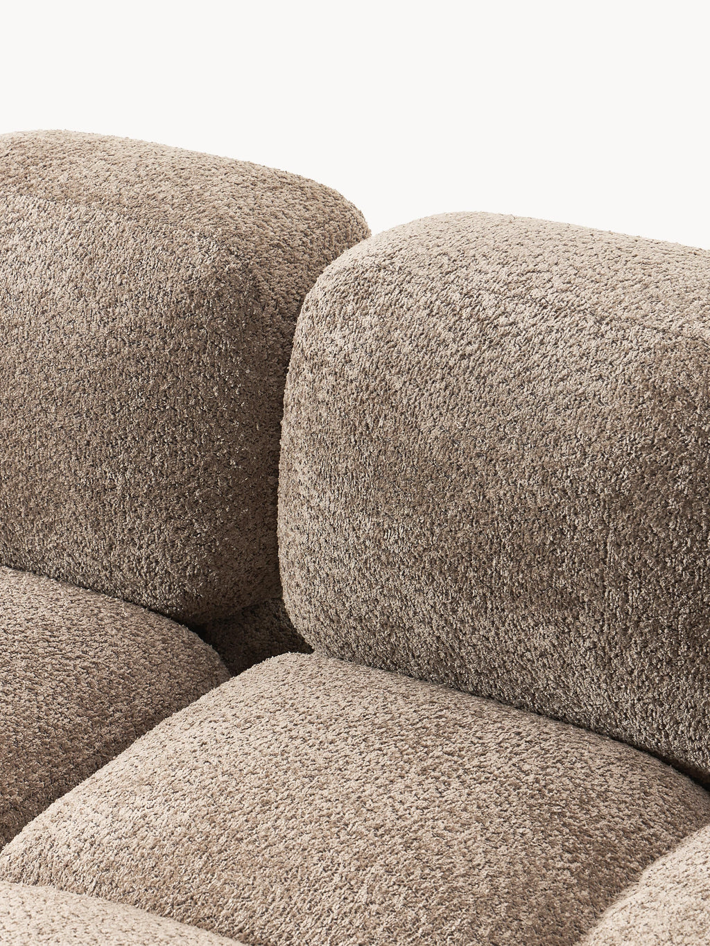 Tayla Modular Teddy-Bouclé Sofa (4-seater) with Ottoman (left/right)