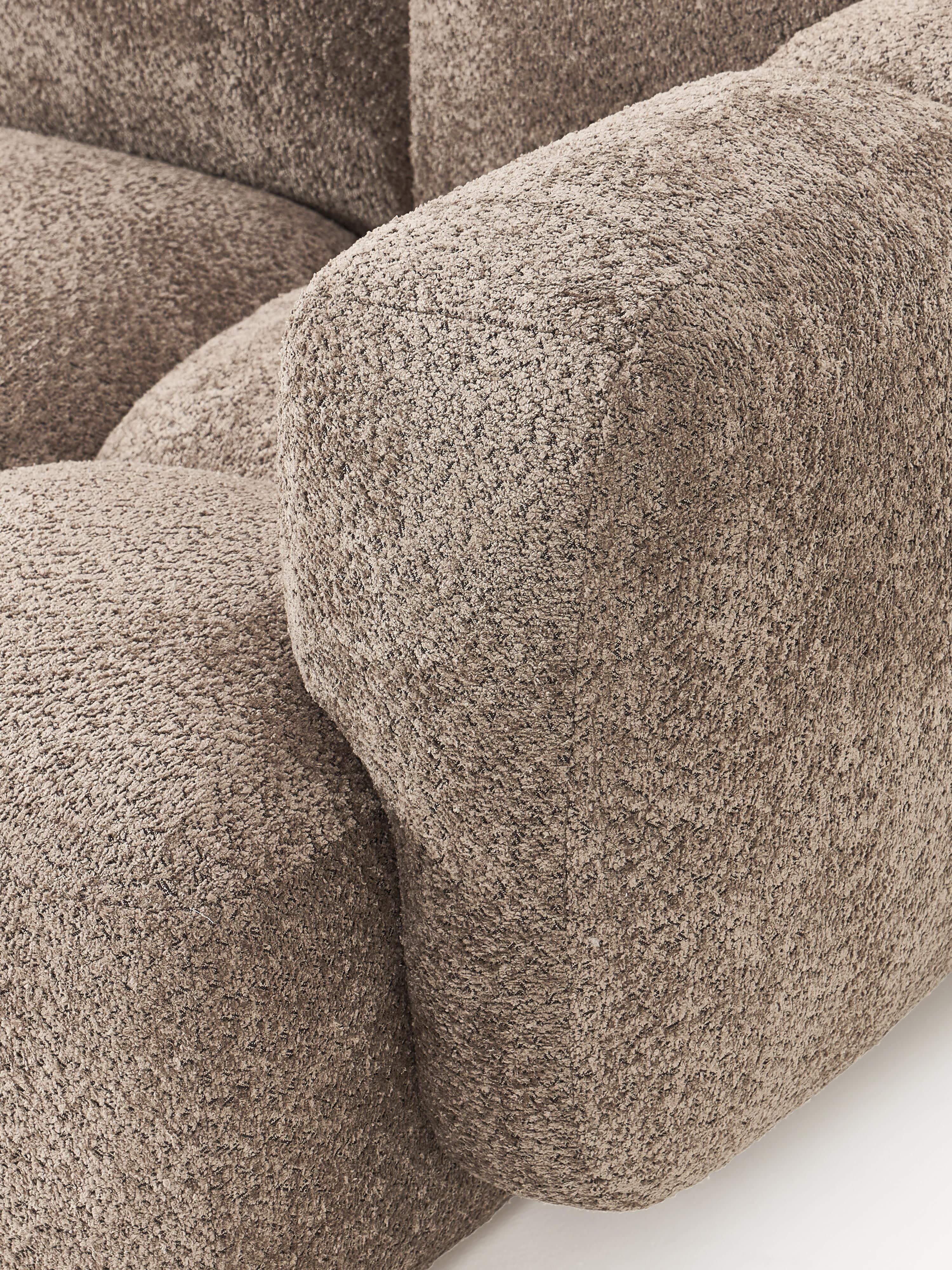 Tayla Modular Teddy-Bouclé Sofa (4-seater) with Ottoman (left/right)